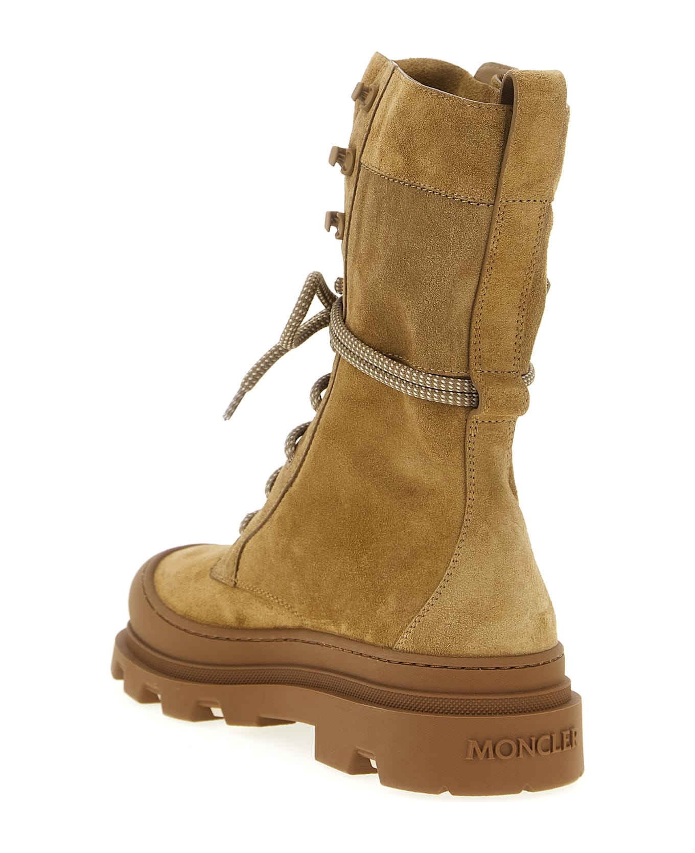 Moncler 
vera High
 Combat Boots - Brown