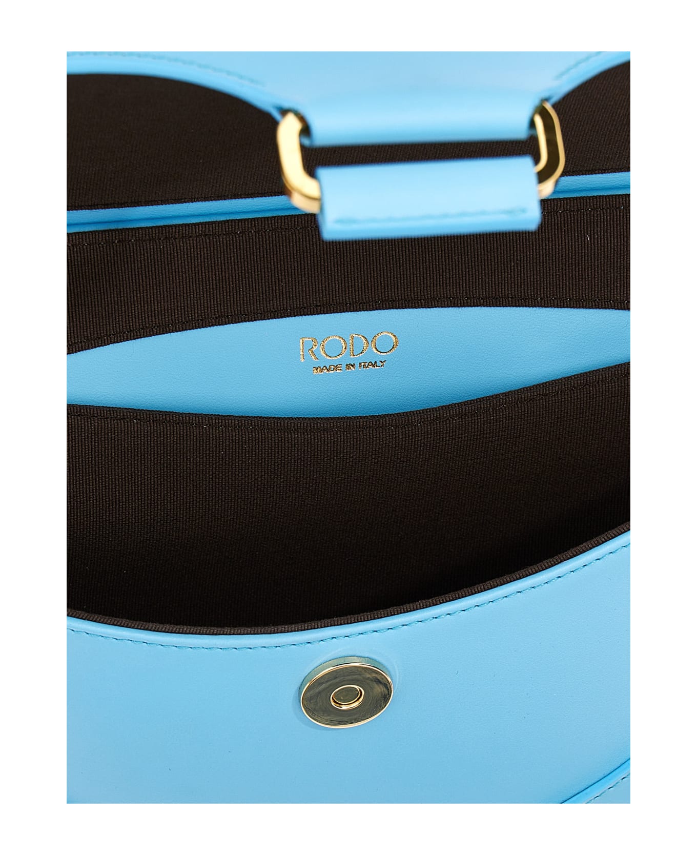 Rodo Clutch Bag With Shoulder Strap - Light Blue