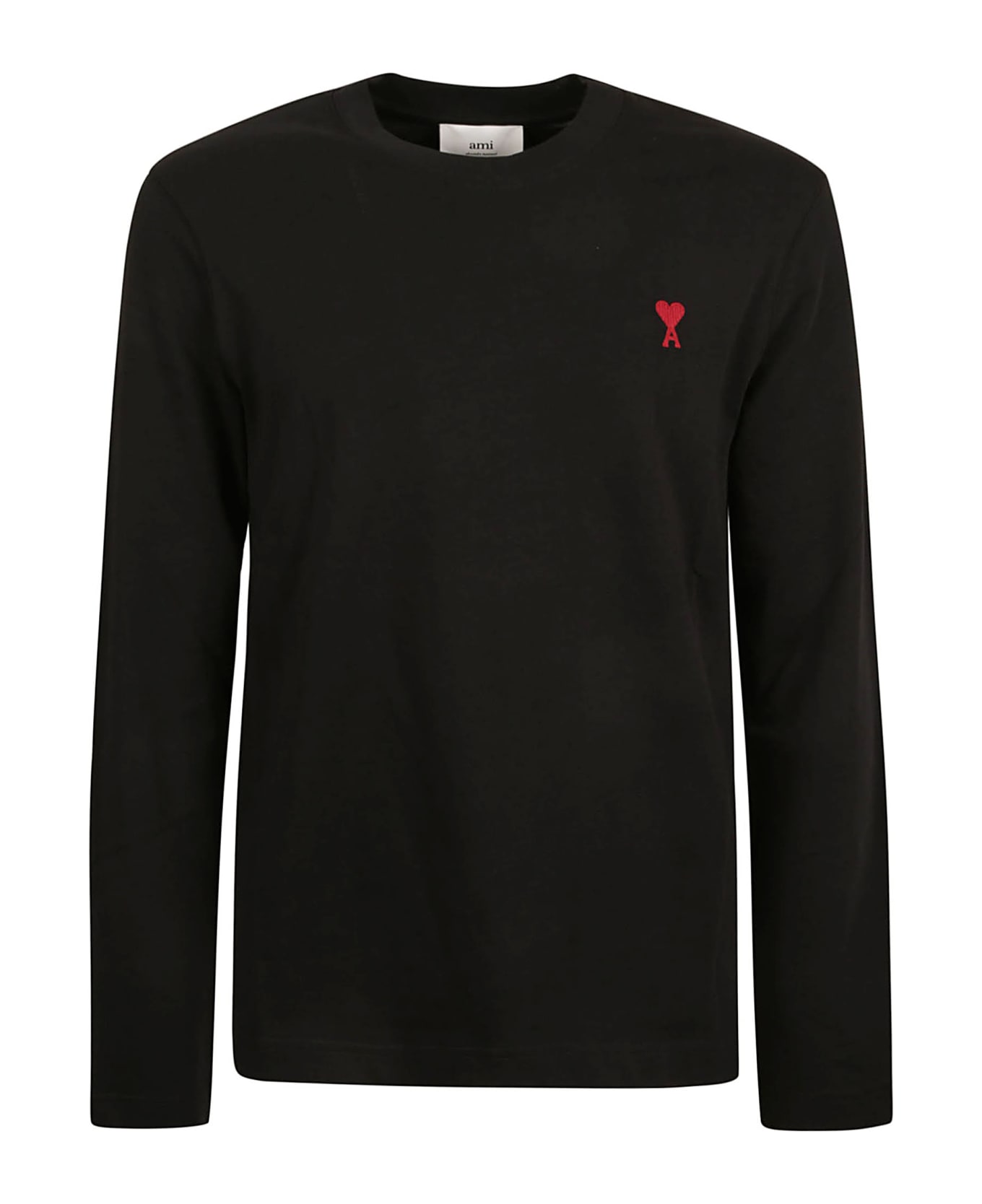 Ami Alexandre Mattiussi Logo Round Neck Sweatshirt - Black
