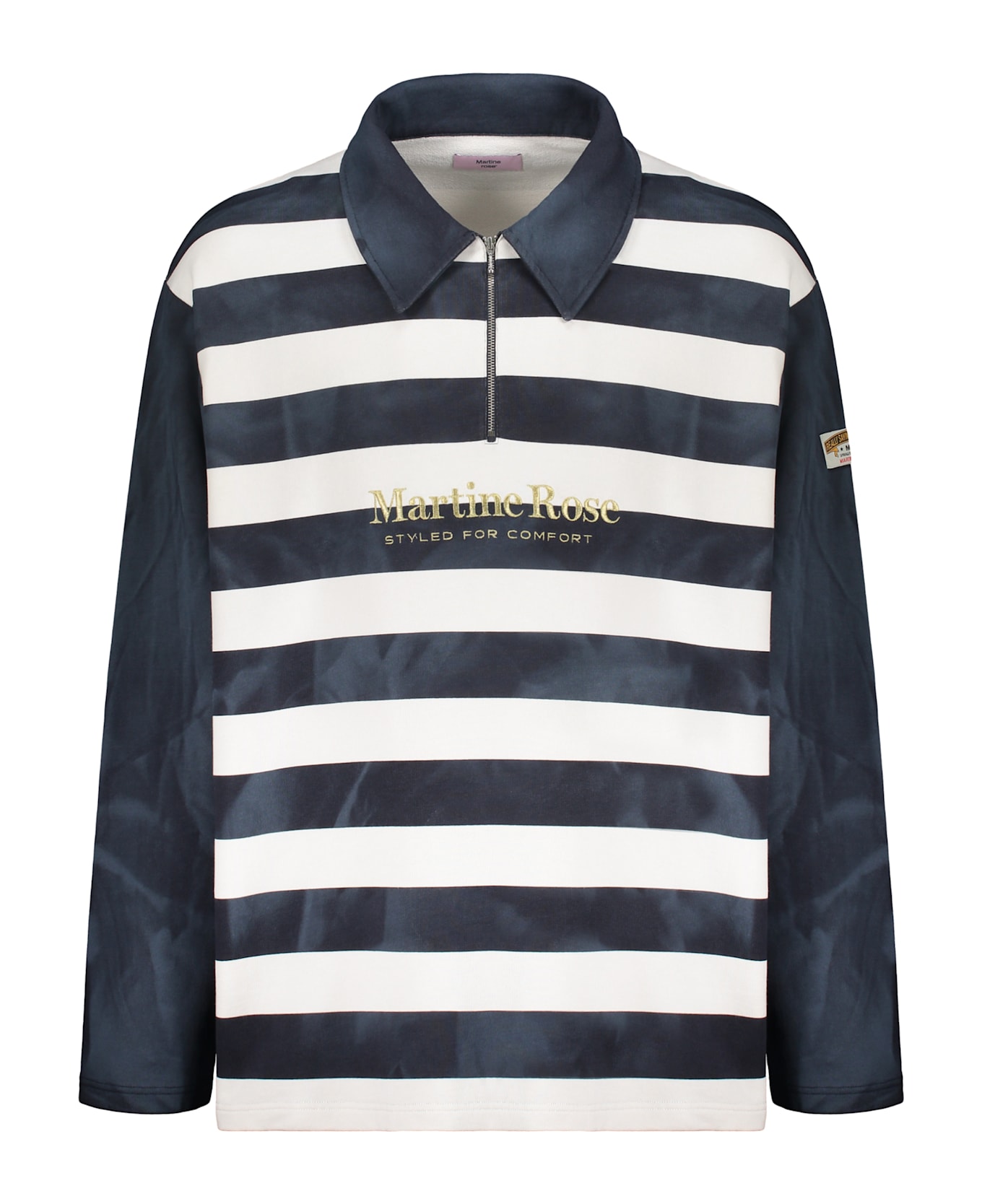 Martine Rose Logo Detail Cotton Sweatshirt - blue