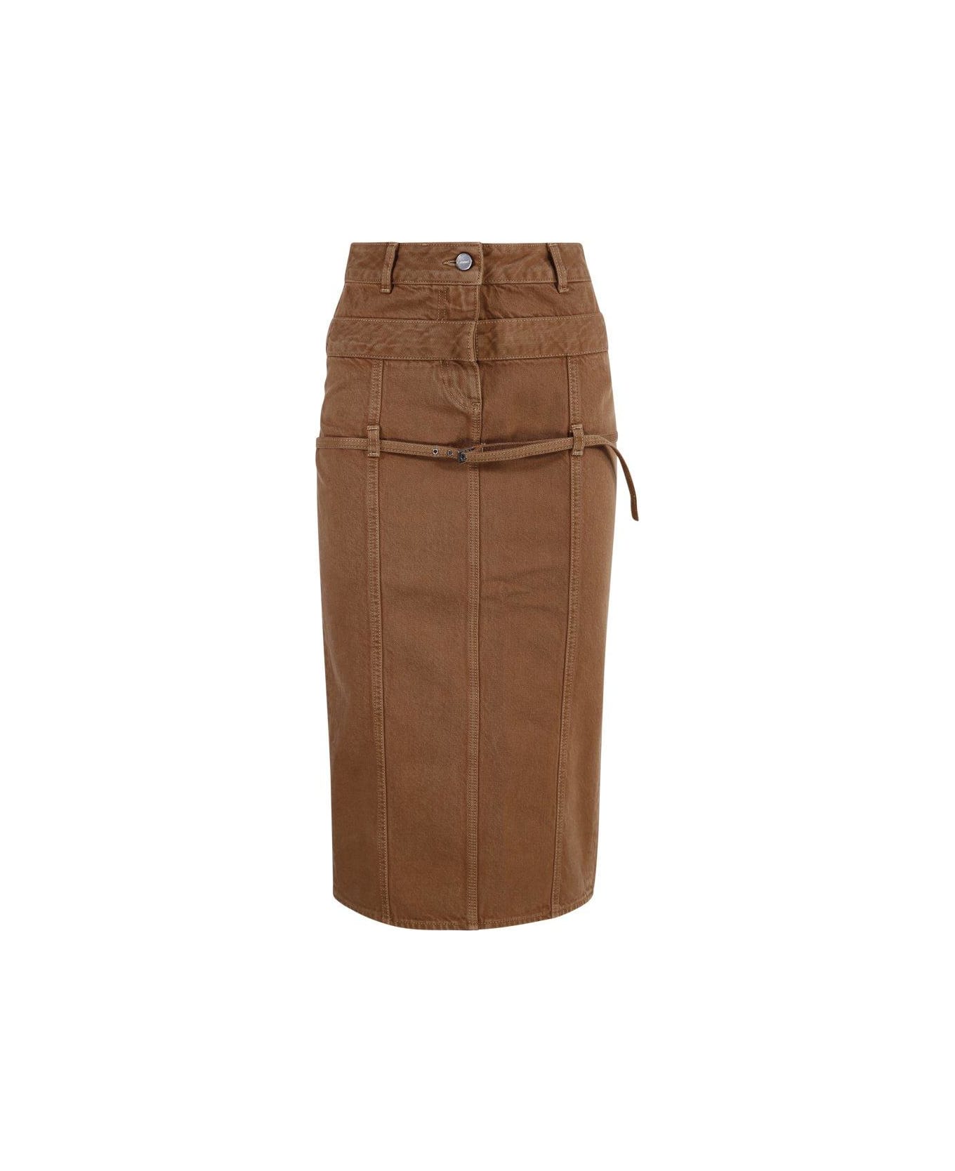 Jacquemus Denim Back-slit Skirt - A Camel Beige スカート