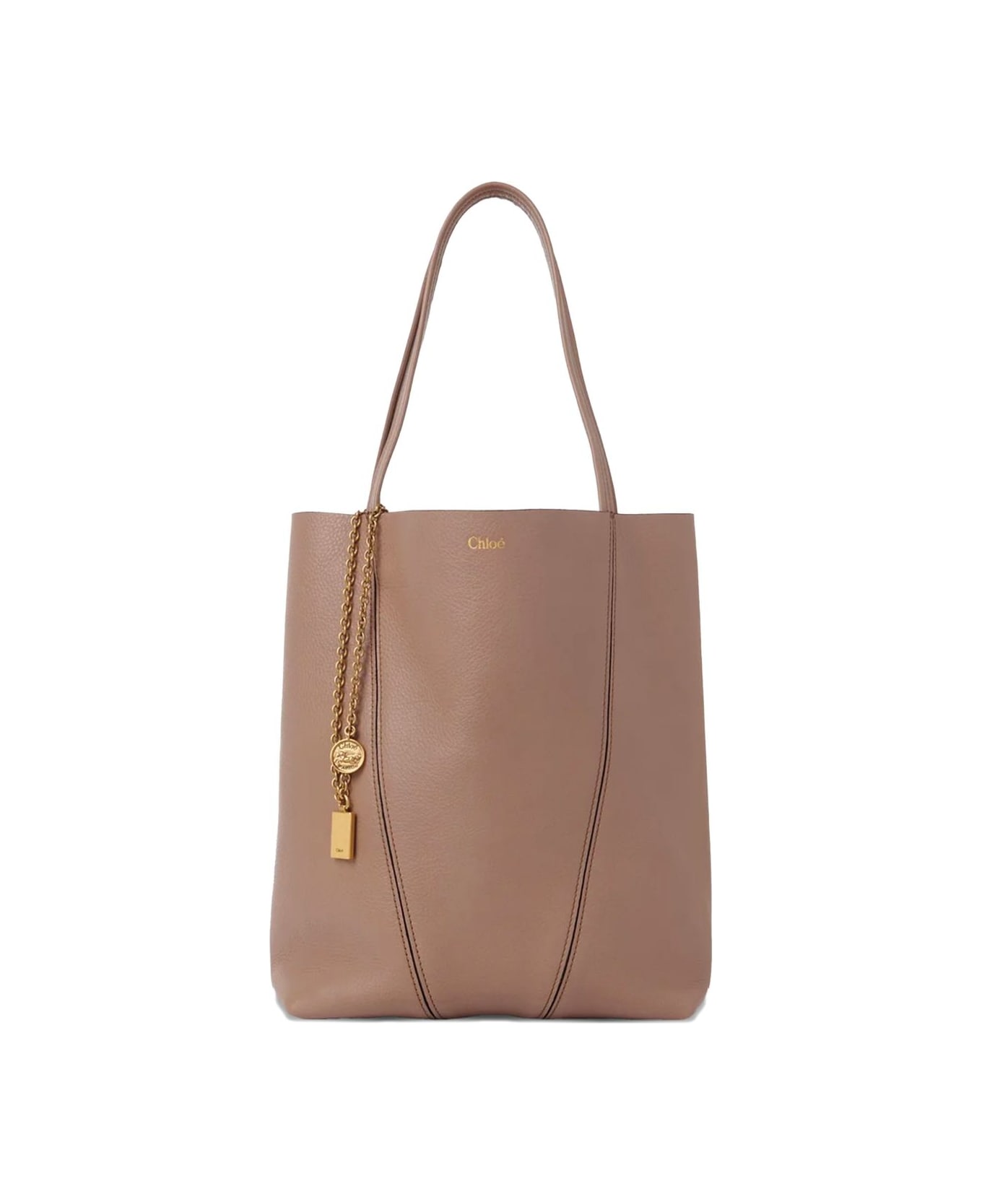Chloé Spin Medium Leather Bag - Pink