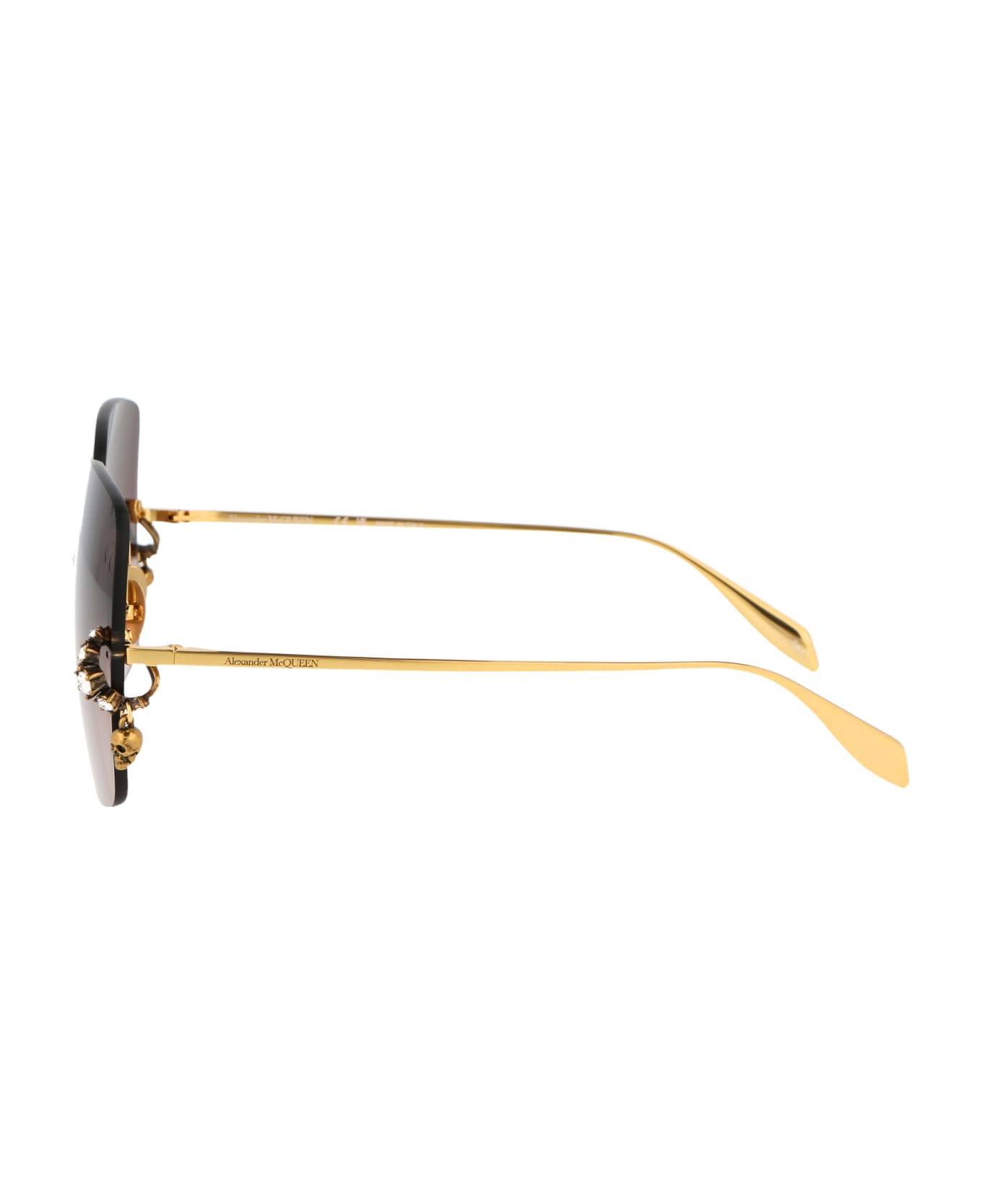 Alexander McQueen Eyewear Am0390s Sunglasses - 002 GOLD GOLD BROWN