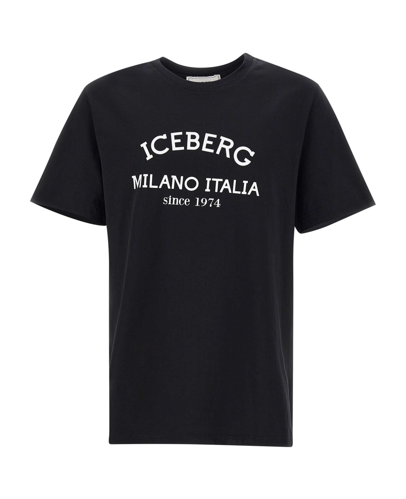 Iceberg Cotton T-shirt - BLACK