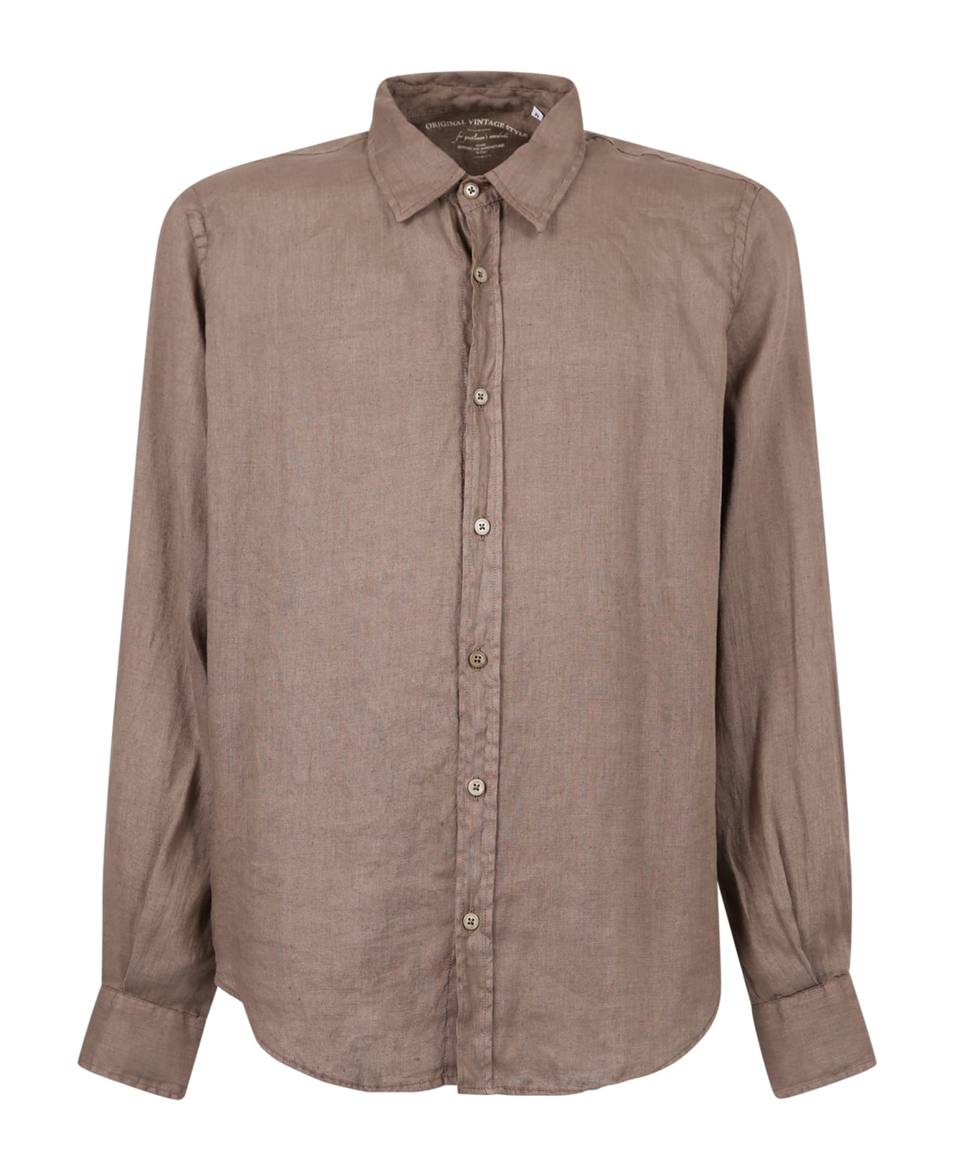 Original Vintage Style Linen Shirt - Beige