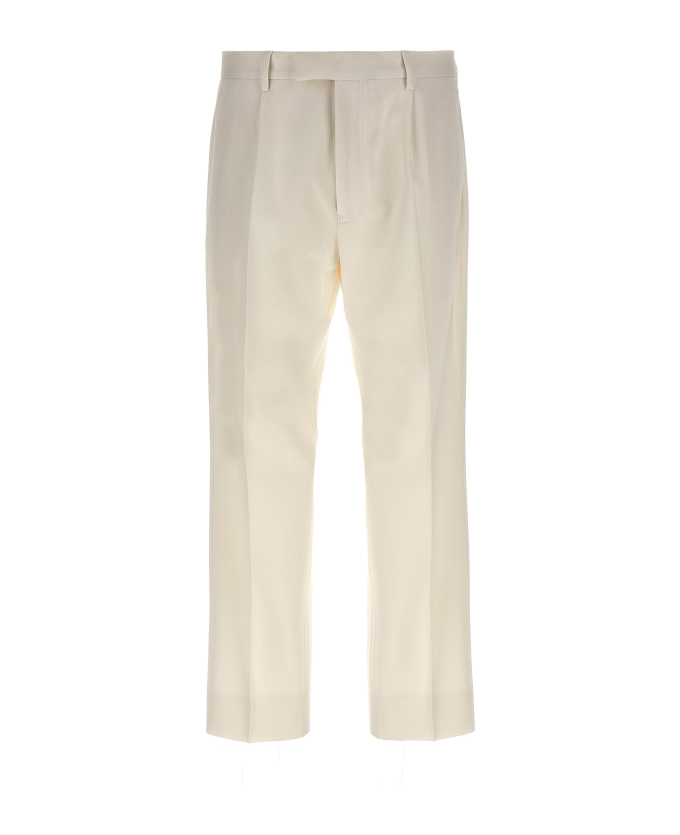 Zegna Front Pleat Pants - Bianco Ottico Unito