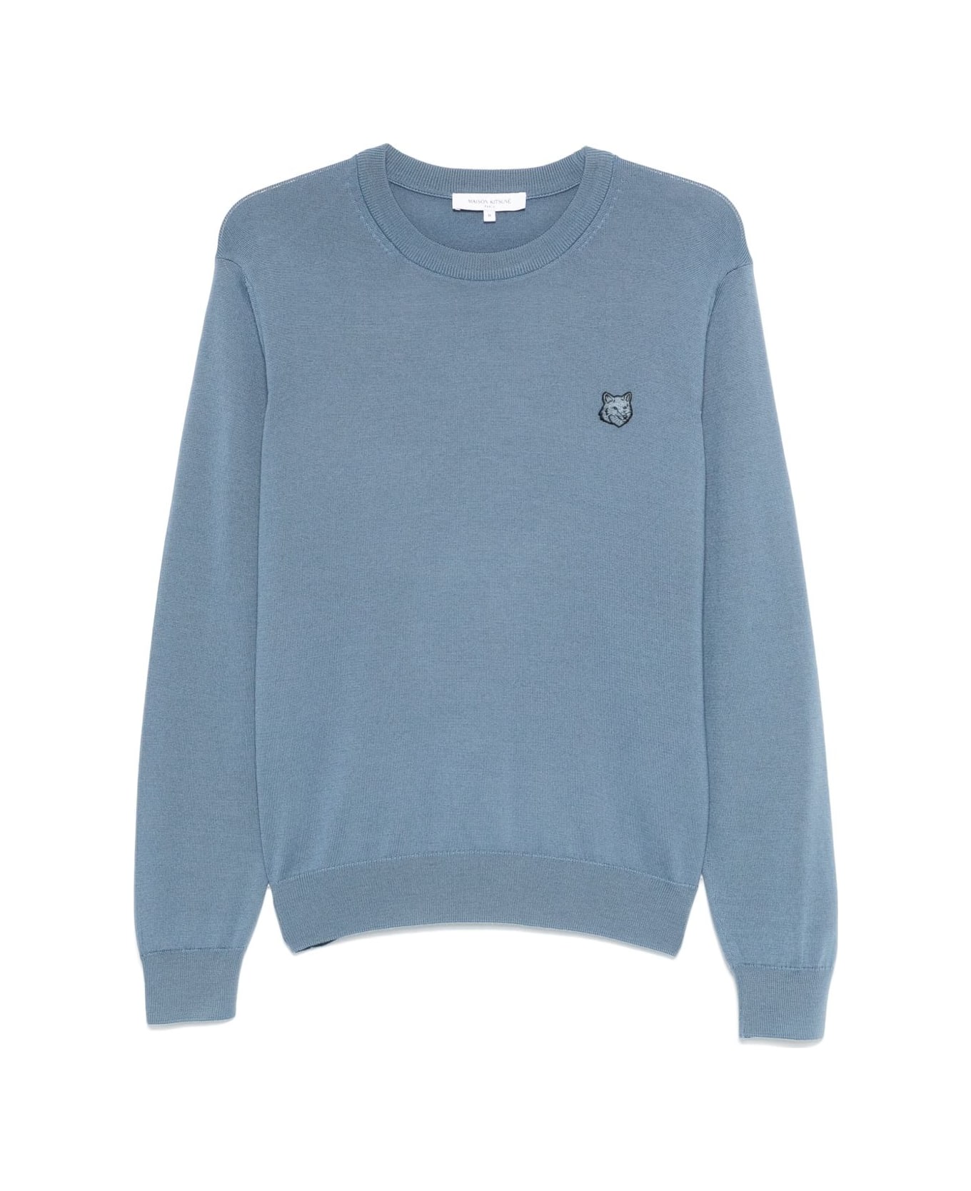 Maison Kitsuné Bold Fox Head Wool Jumper - Blue