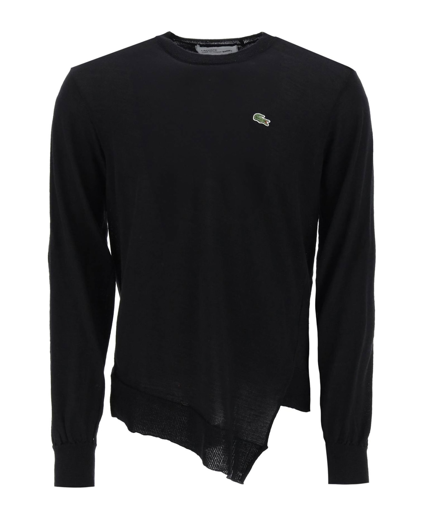 Comme des Garçons Shirt Boy X Lacoste Bias-cut Sweater - Black