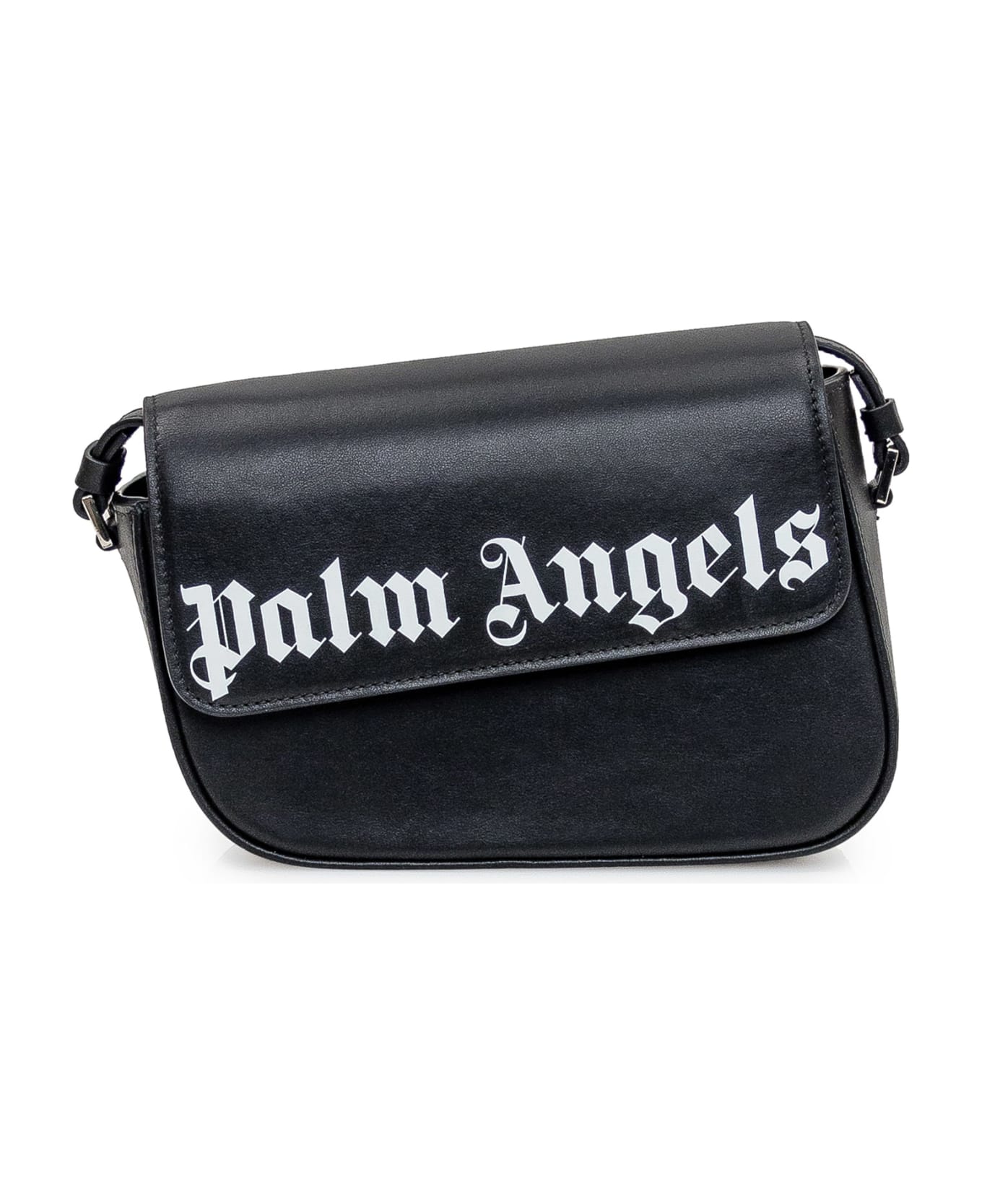 Palm Angels Crash Black Leather Bag - Black