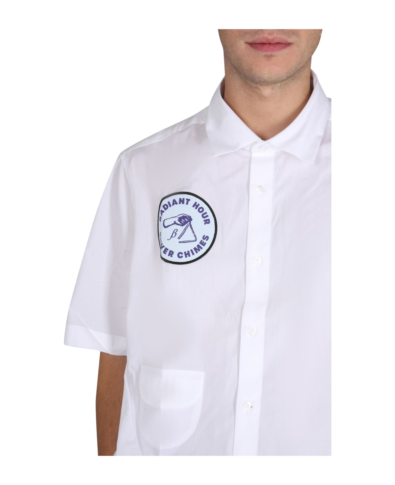 Fred Perry by Raf Simons Shirt With Patch - BIANCO