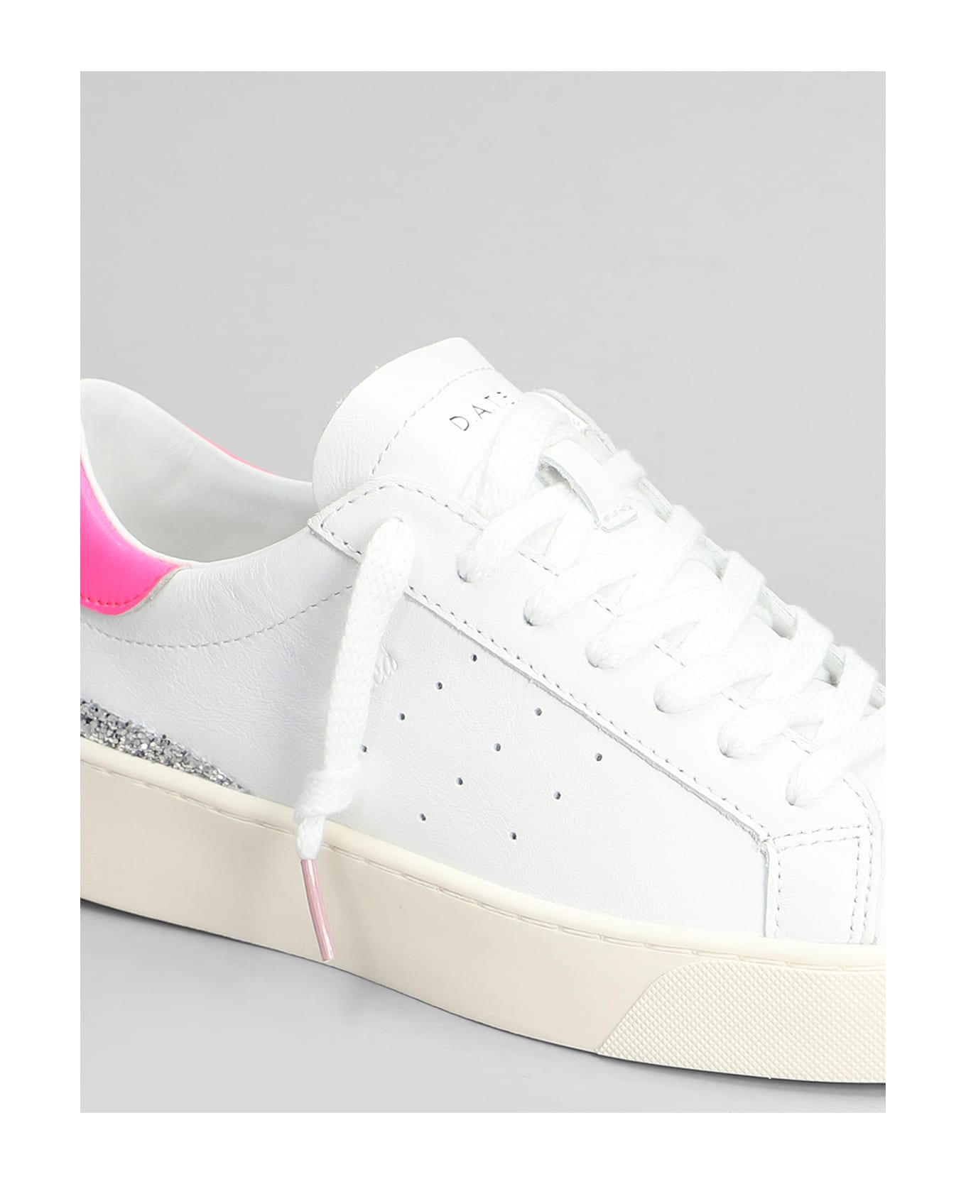 D.A.T.E. Sonica Sneakers In White Leather - white