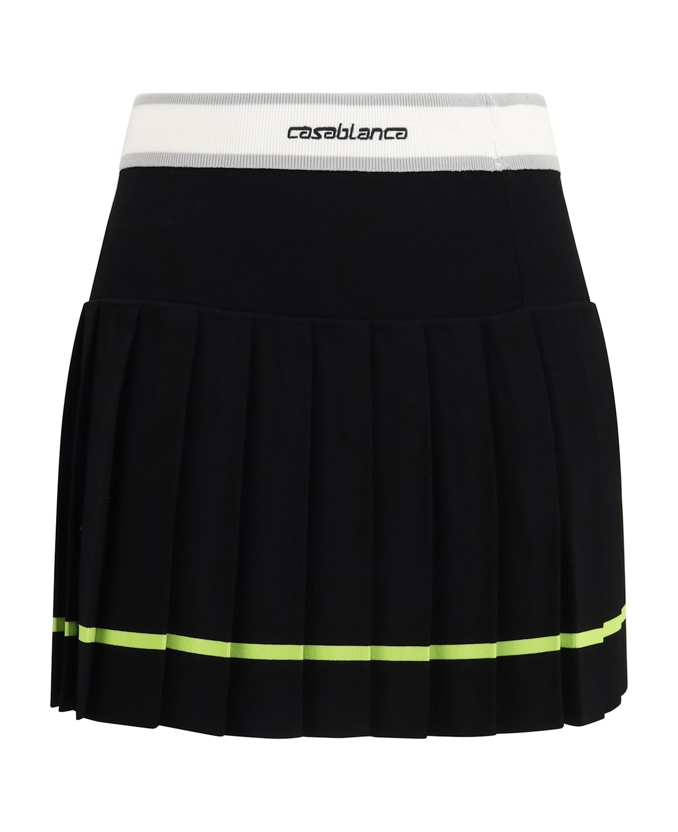 Casablanca Striped Pleated Skirt