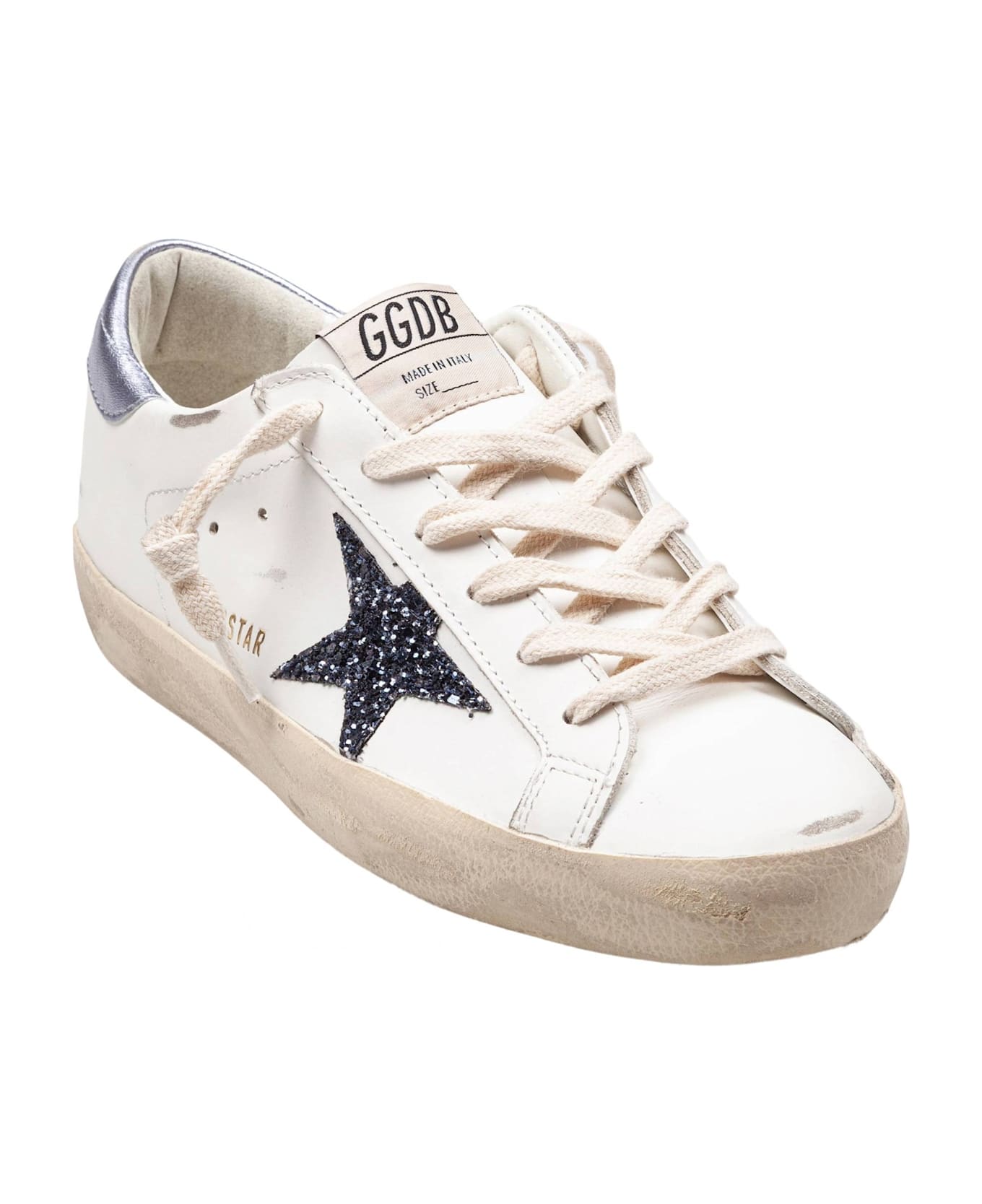 Golden Goose Super Star Leather Sneakers Black And White - White/Black