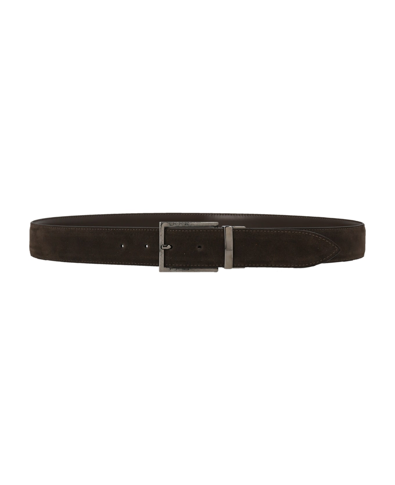 D'Amico Reversible Suede Leather Belt - Brown