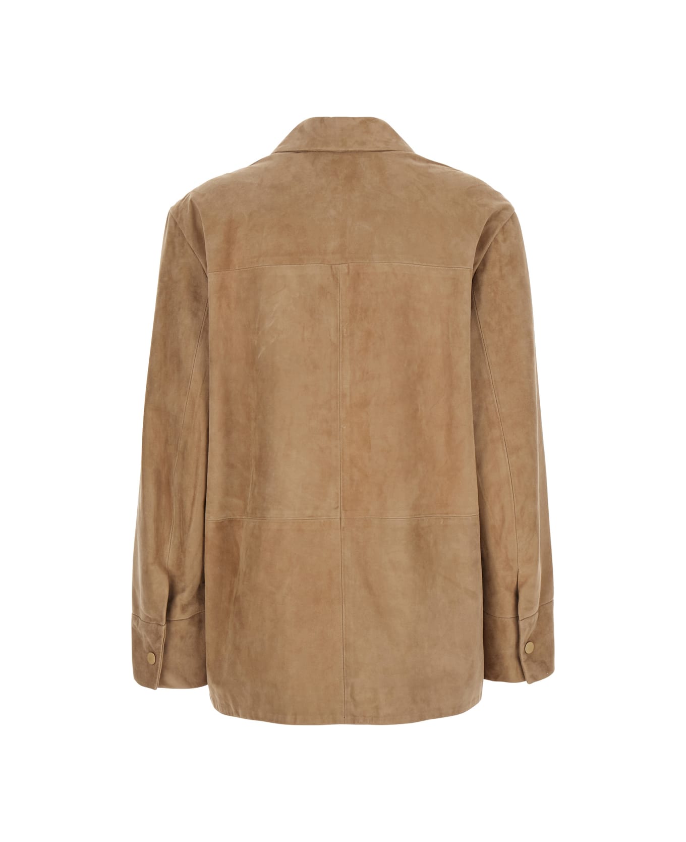 
S Max Mara 
fresia
 Beige Jacket With Classic Collar In Suede Woman - Beige