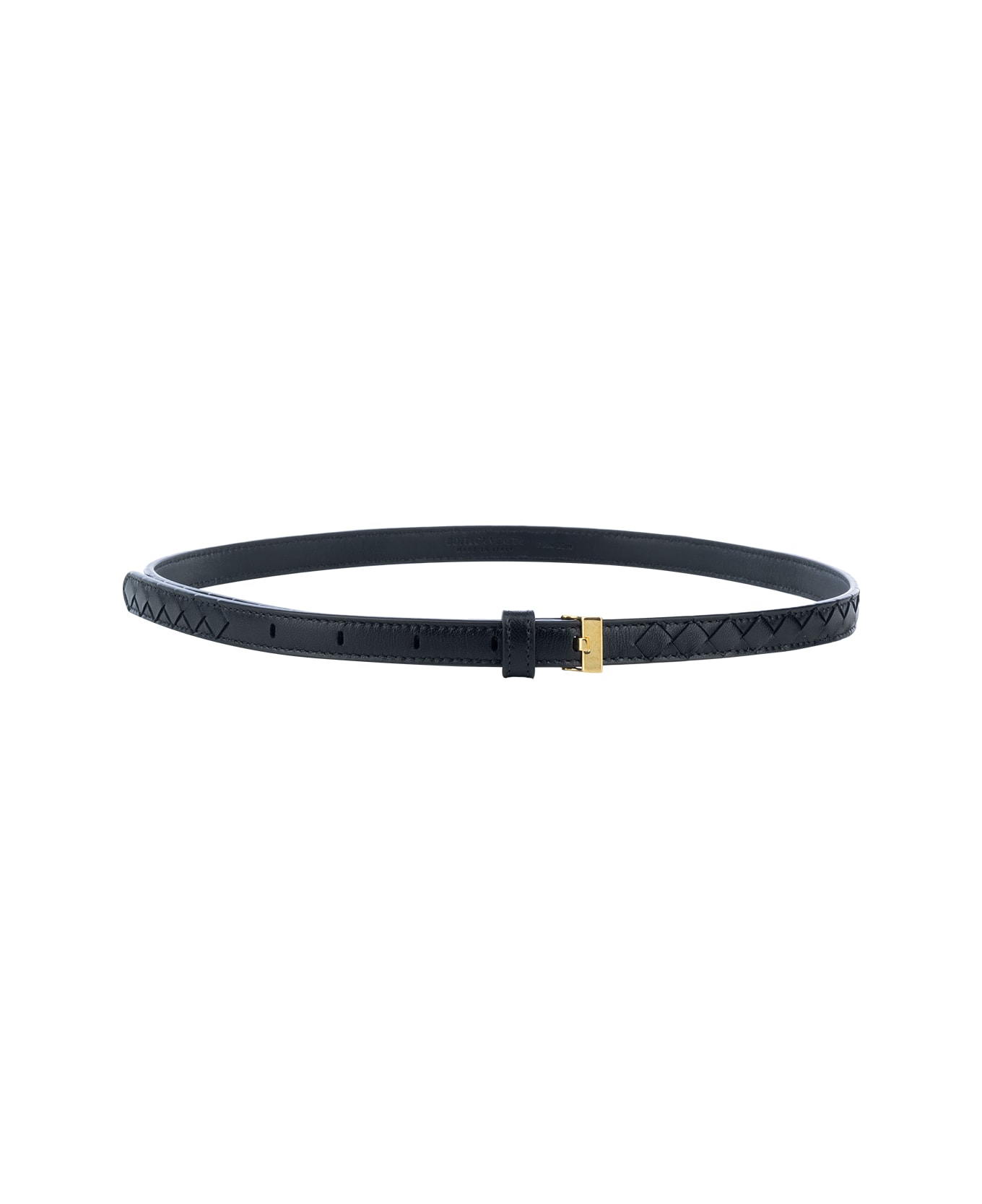 Bottega Veneta Intrecciato Thin Watch Belt - Nero