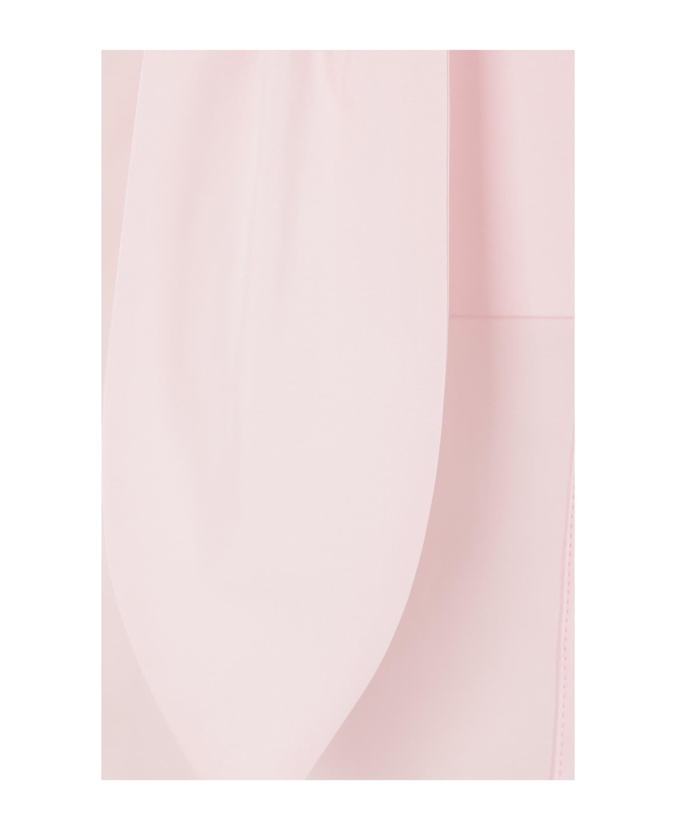 Loewe Poplin Shirt With Pleated Neck Tie - Pink