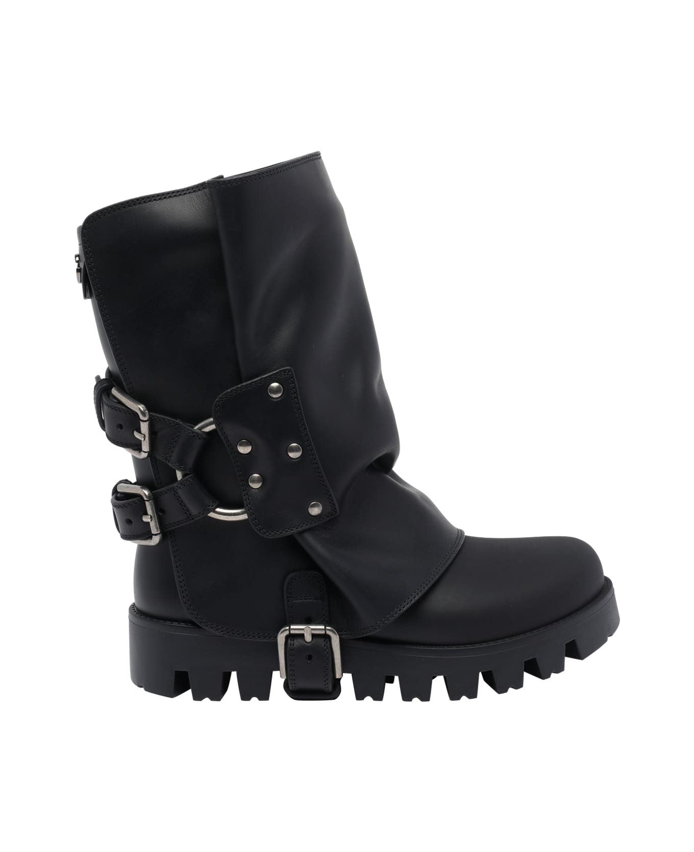 Dolce 
Gabbana Buckle Booties - Black