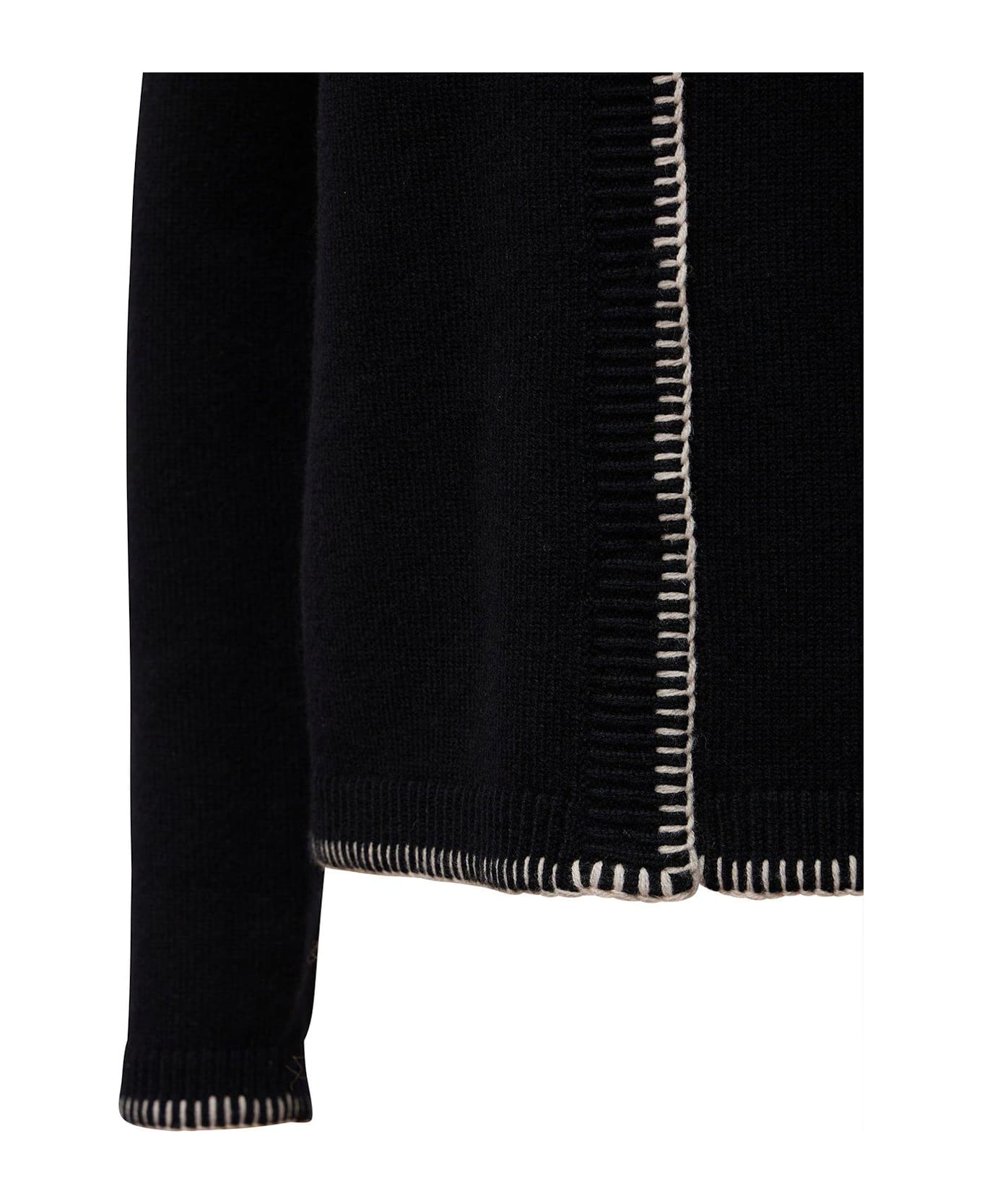 'S Max Mara Crewneck Long-sleeved Cardigan - Black