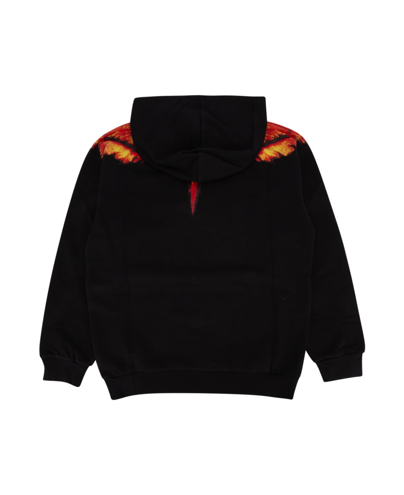 Marcelo Burlon Colordust Wings Over Hoodie Black Red - BLACKRED