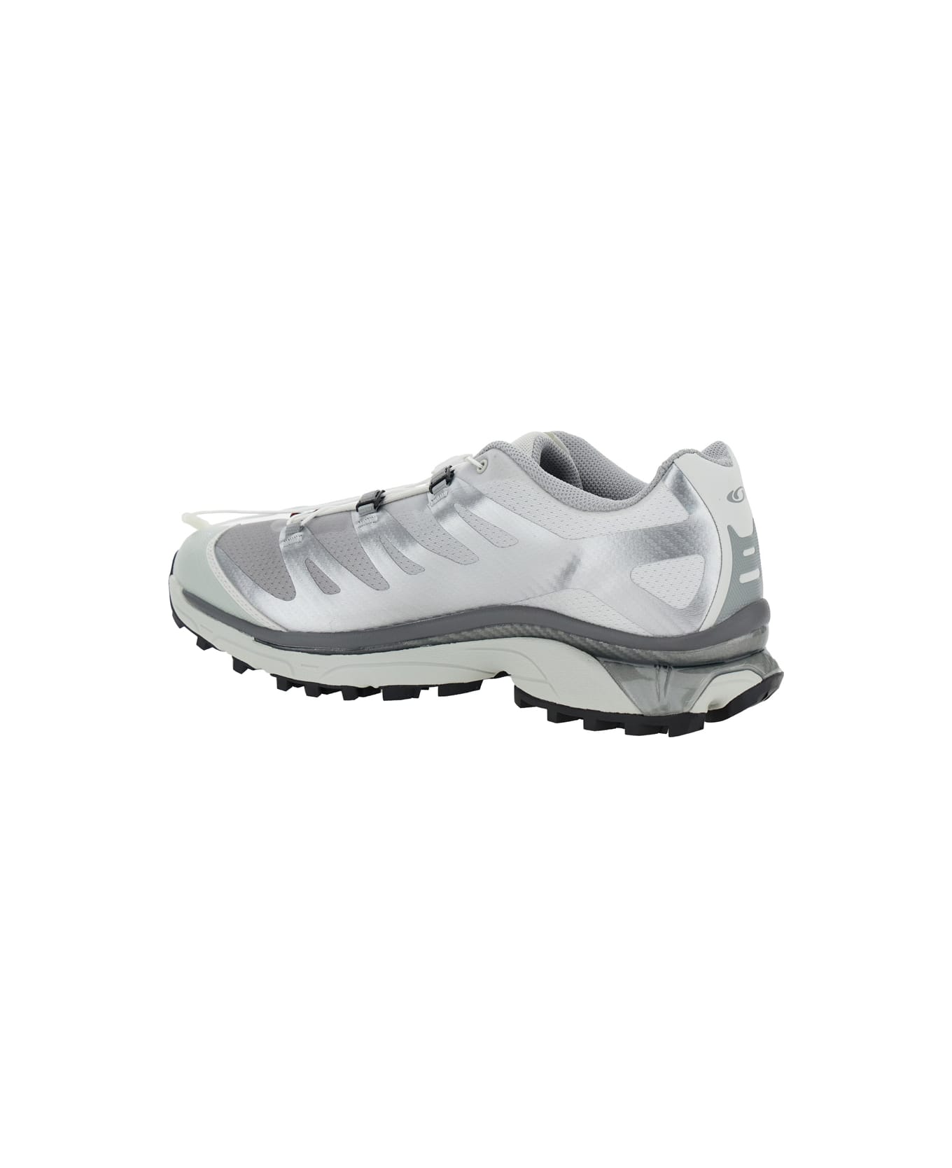 Salomon 'xt-6 S/lab' Silver Sneakers With Drawstring In Mesh And Tech Fabric - Metallic