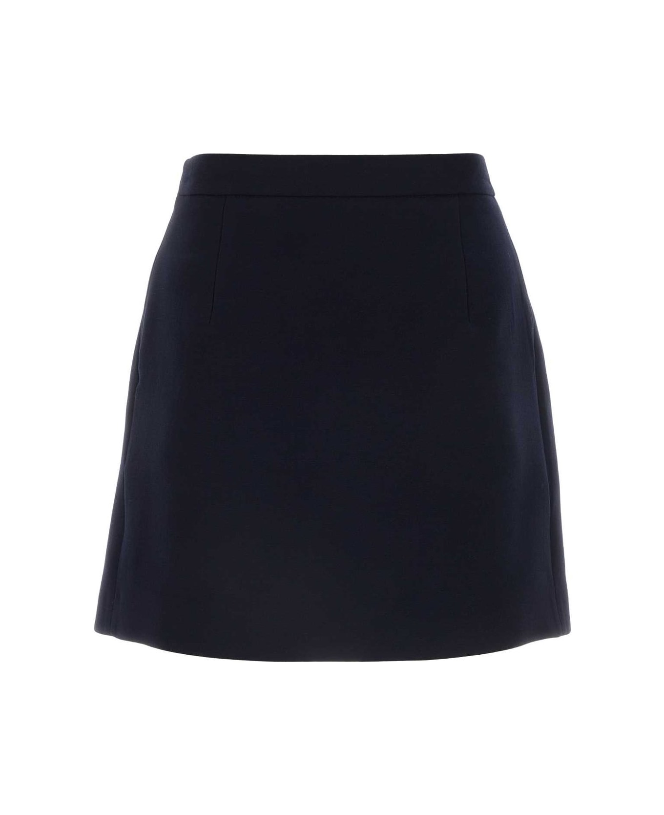 Alessandra Rich Pleated Mini Skirt - NAVYBLUE