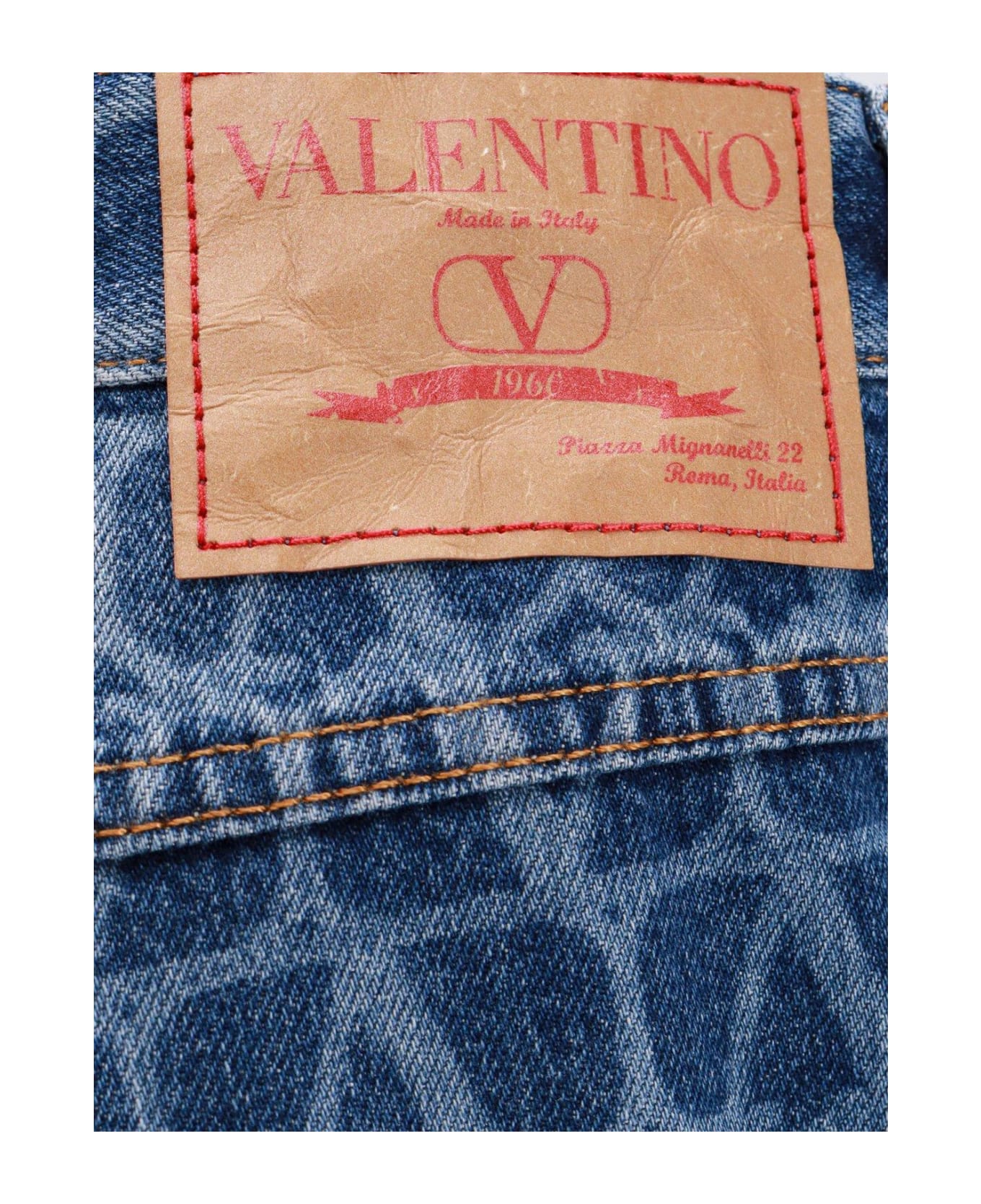 Valentino 'toile Iconographe' Jeans - Blue