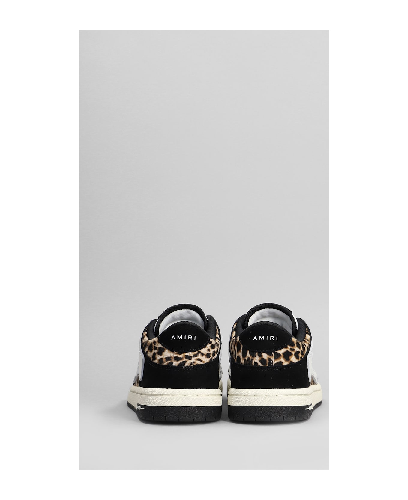 AMIRI Leopard Skel Top Low Sneakers In Black Leather - BLACK