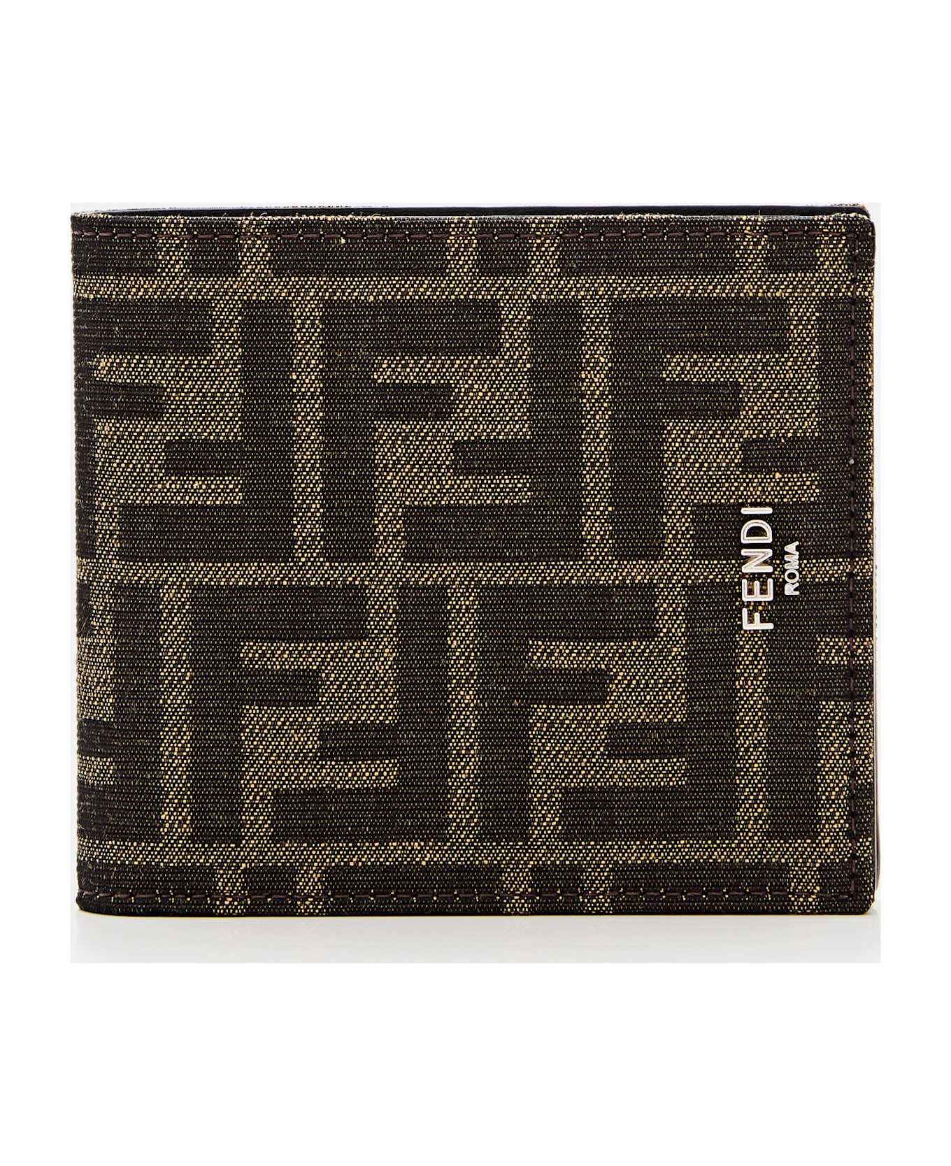 Fendi Bi-fold Jacquard Wallet - Brown