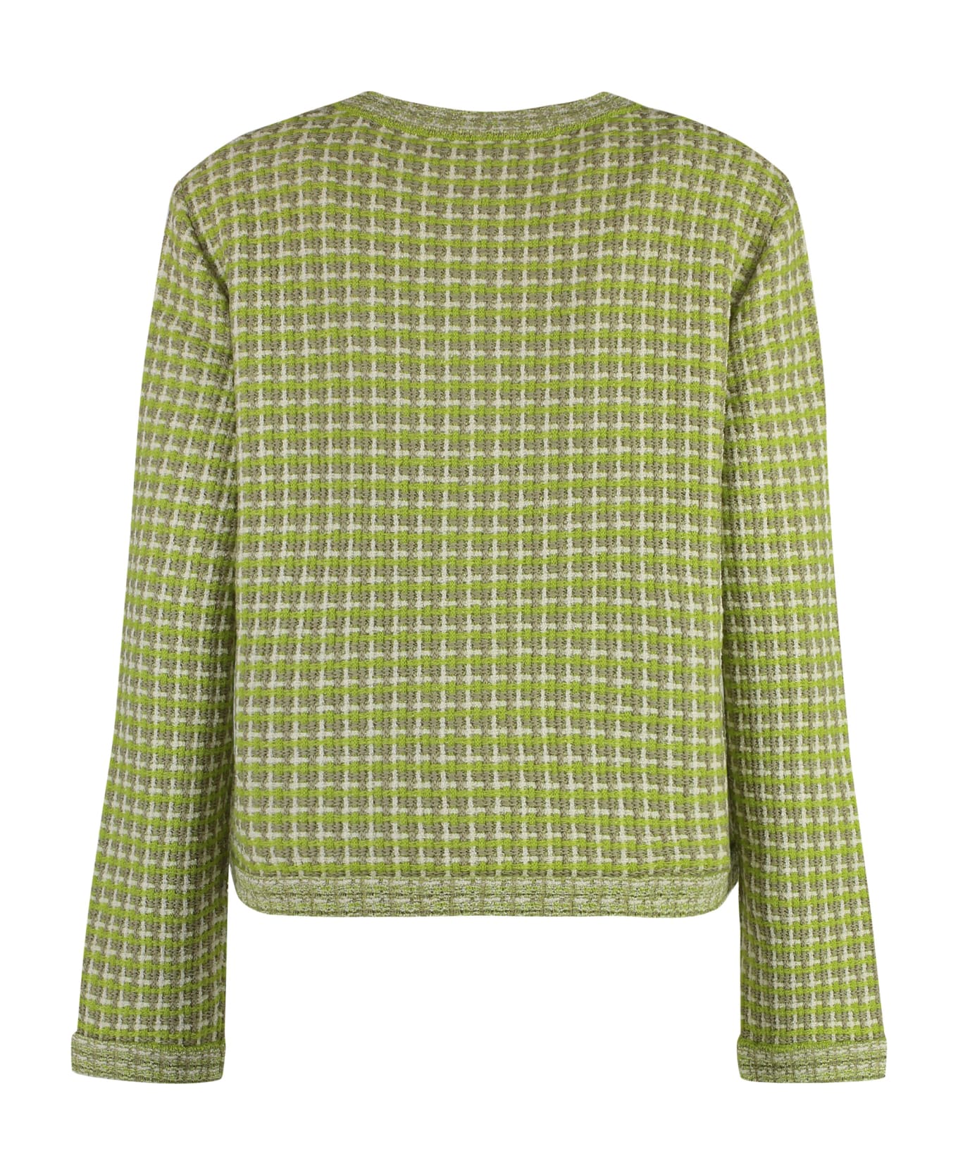 Tory Burch Kendra Jacquard Knit Cardigan - green