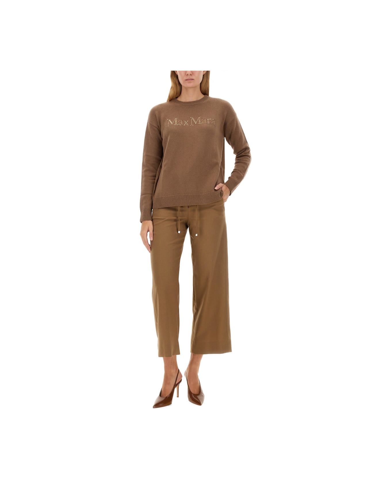 'S Max Mara Jersey 'kassel' - BEIGE
