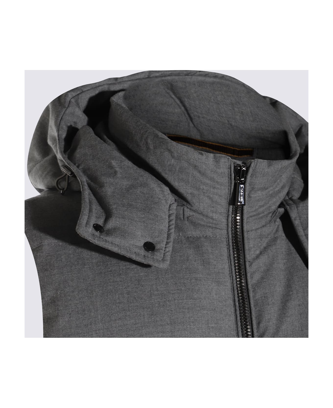 Moorer Grey Wool Down Jacket - Grey