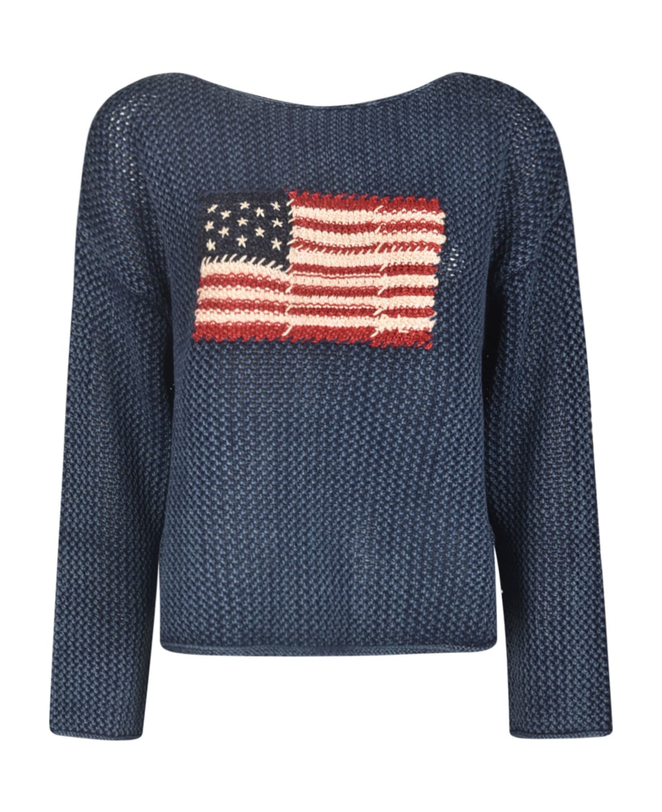 Polo Ralph Lauren American Flag Crocket Sweatshirt - BLUEMULTI フリース