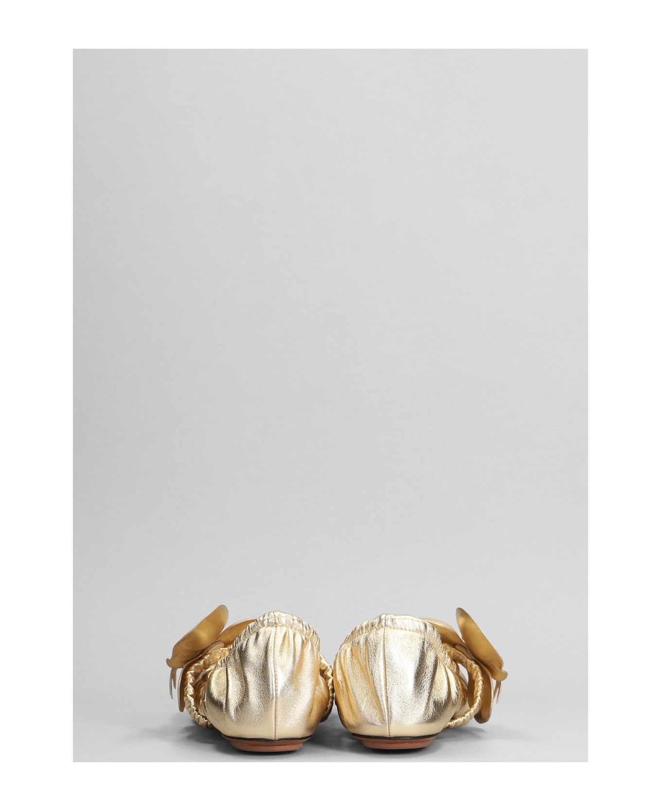 Zimmermann Ballet Flats In Gold Leather - Golden