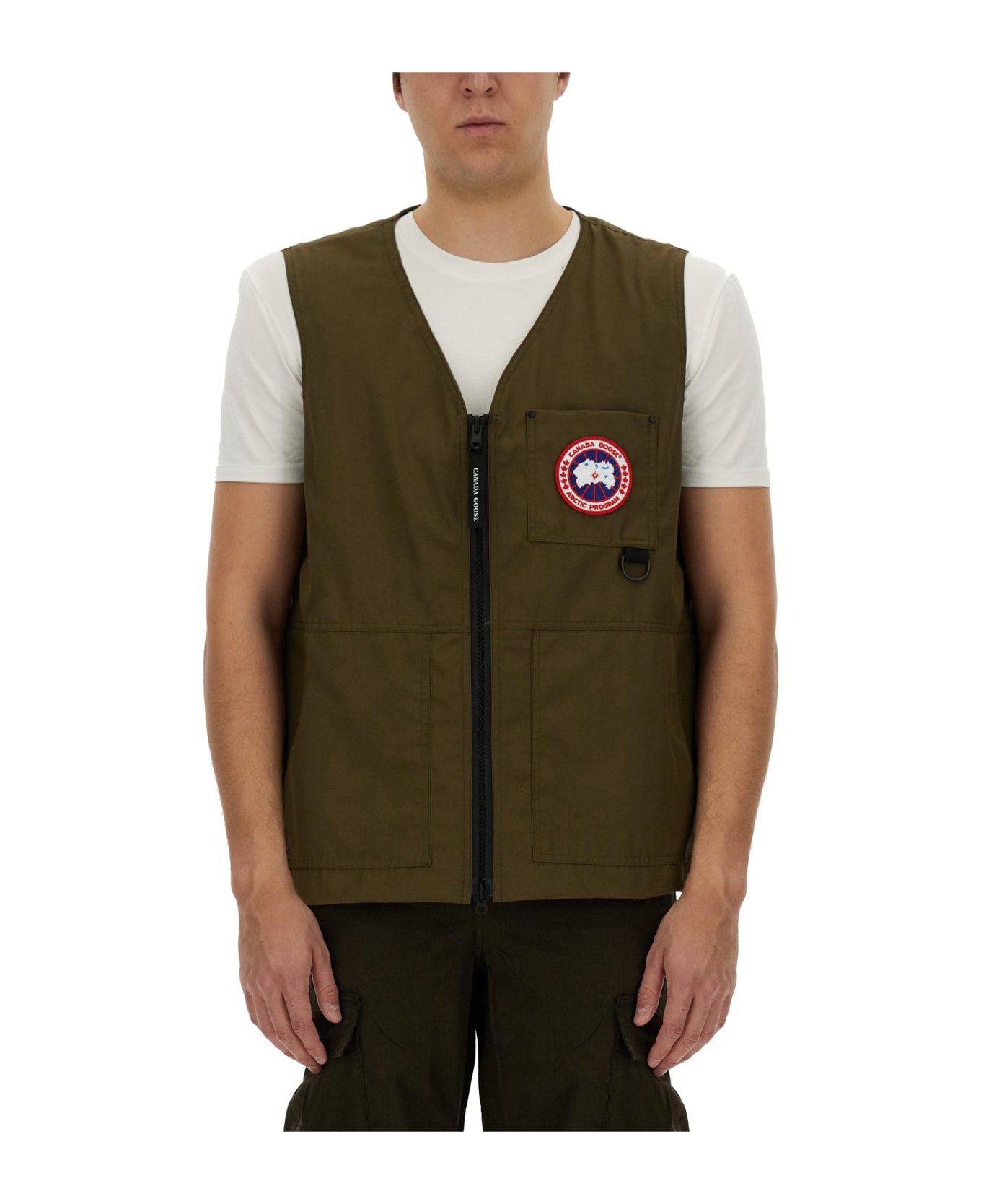 Canada Goose Vests With Logo - MILITARE