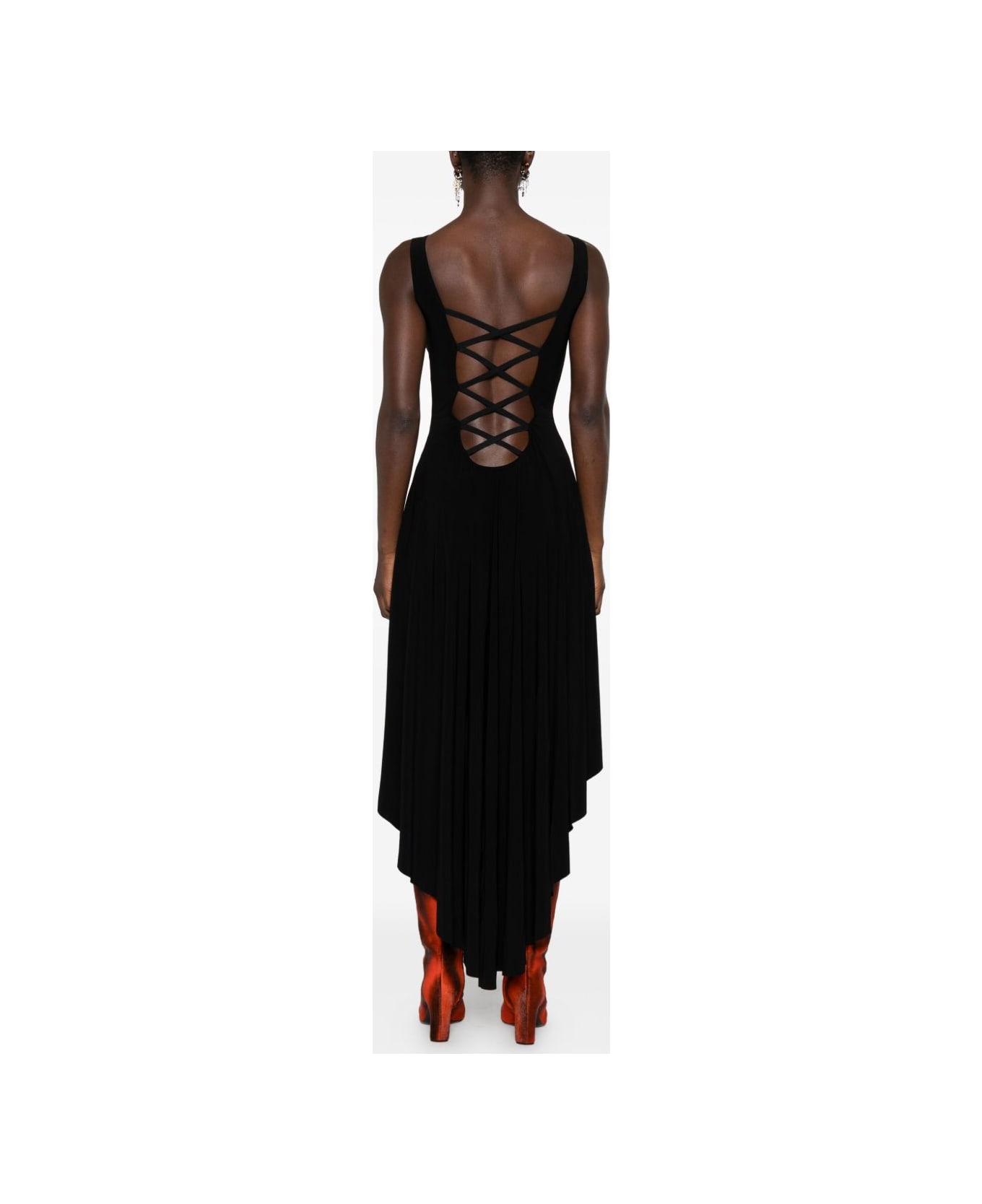 Norma Kamali Sleeveless Black Dress - Black
