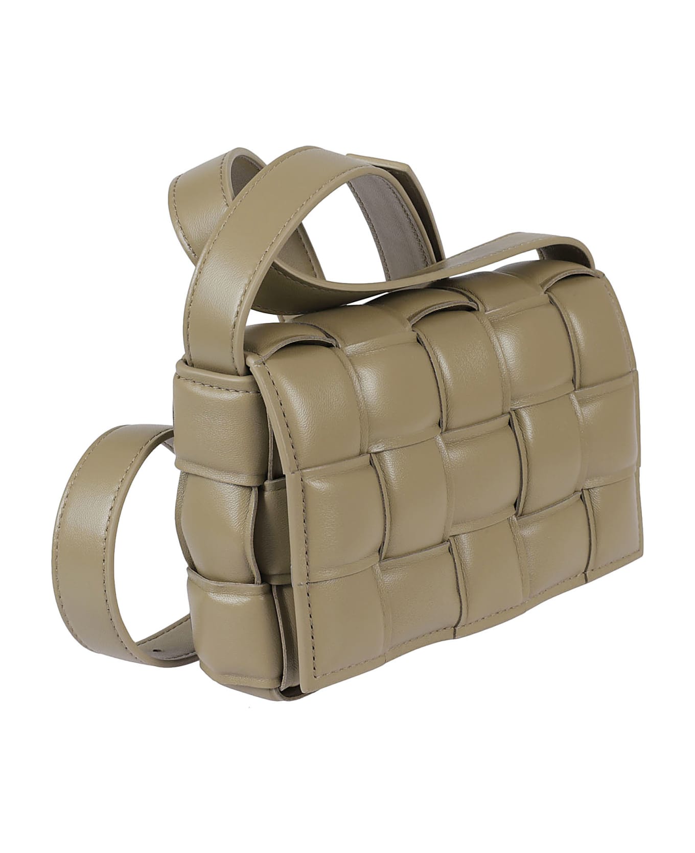 Bottega Veneta Padded Cassette Shoulder Bag - Taupe/Gold