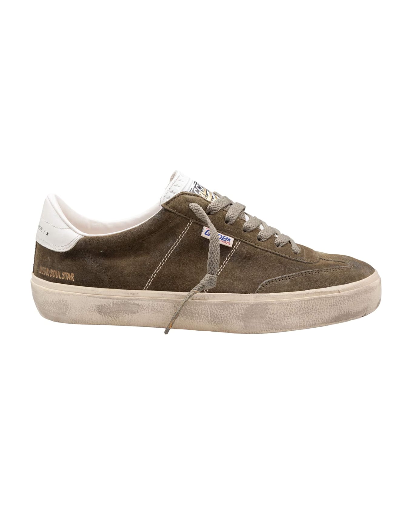 Golden Goose Soul Star Suede Sneakers, Military Green - Olive Green