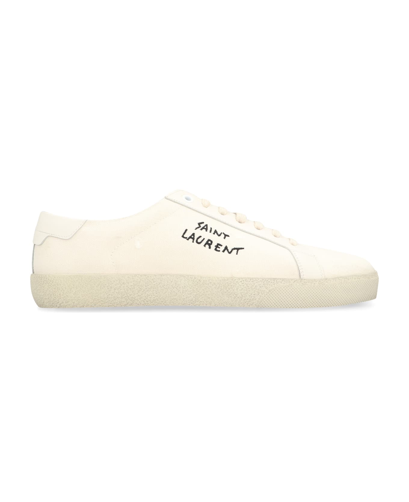Saint Laurent Court Sl/06 Fabric Low-top Sneakers - White
