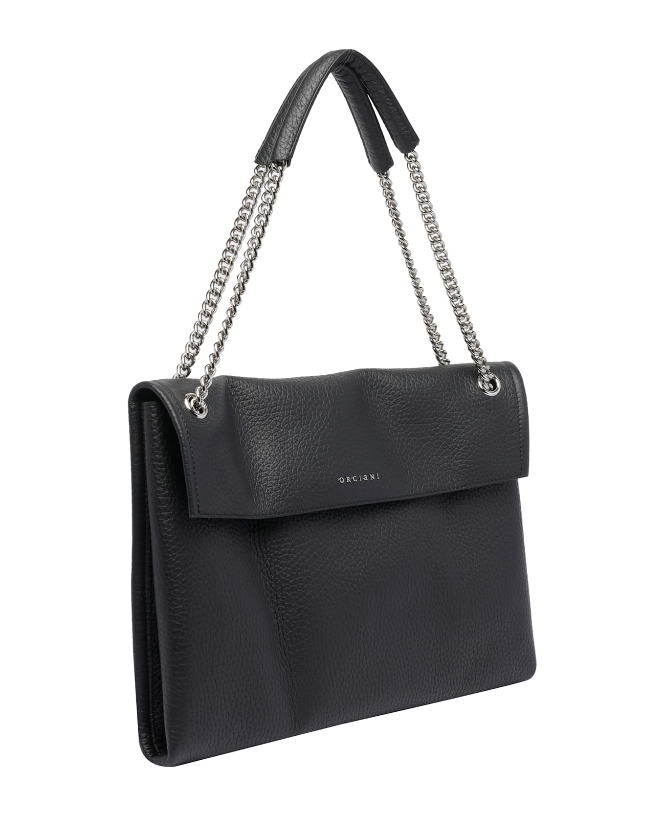 Orciani Logo Shoulder Bag - Black
