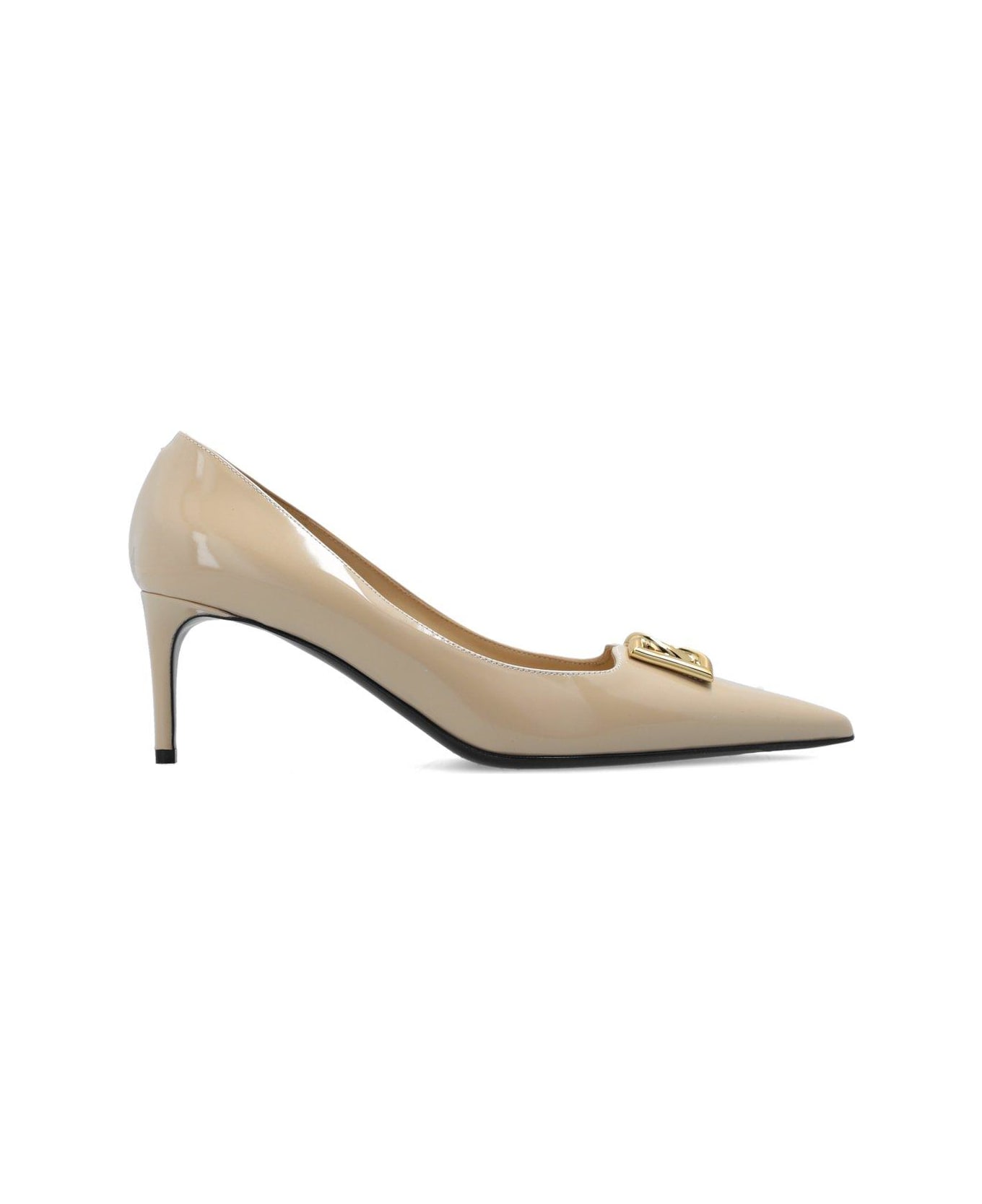 Dolce & Gabbana Dg Plaque Pointed Toe Pumps ハイヒール