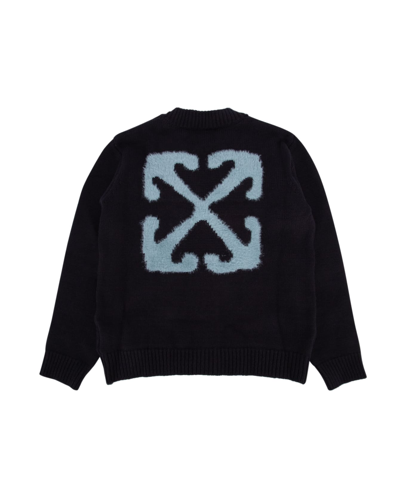 Off-White Arrow Chunky Knit Cardigan Black Light - BLACKLI