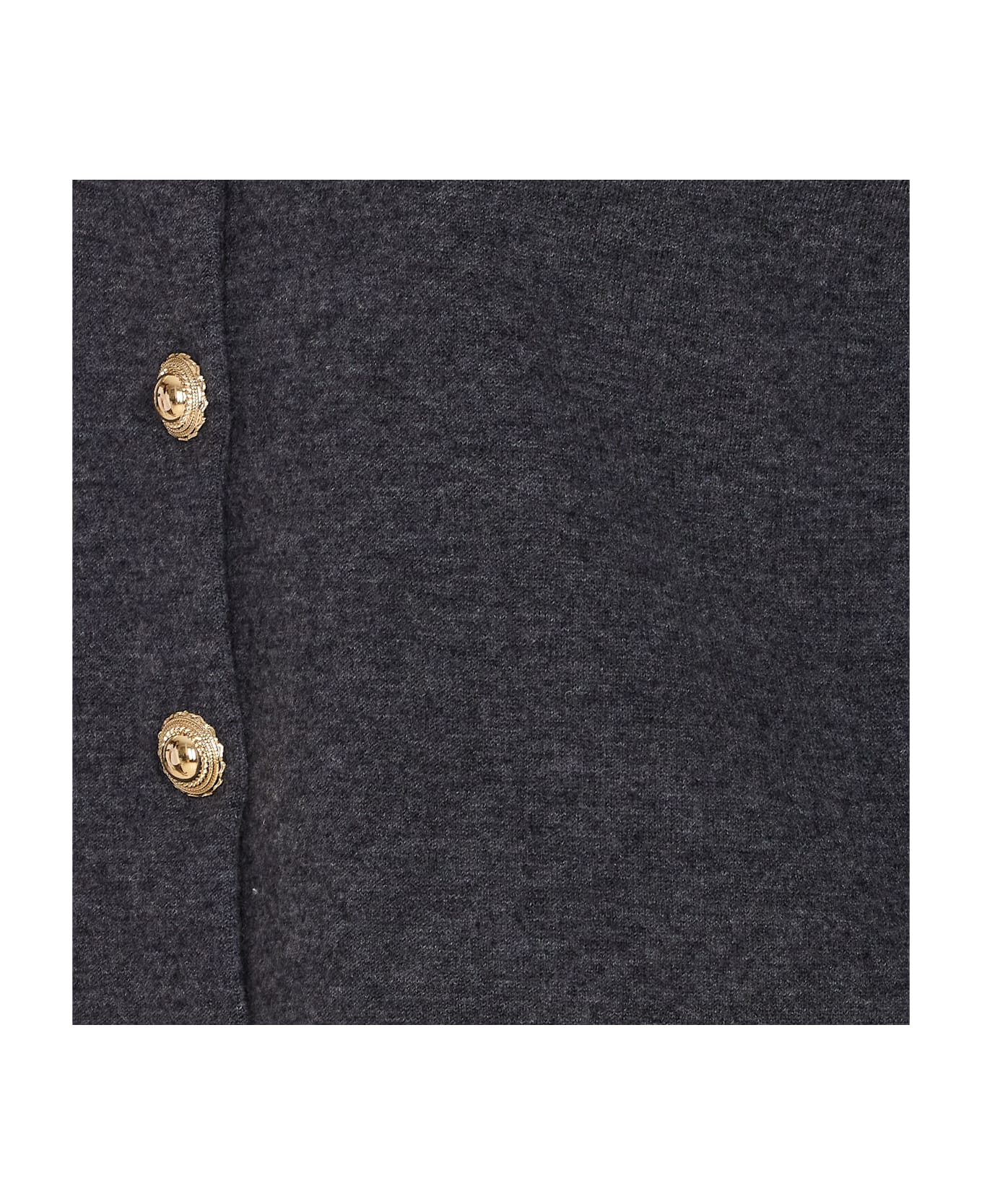 self-portrait Contrast Collar Cardigan - Grey
