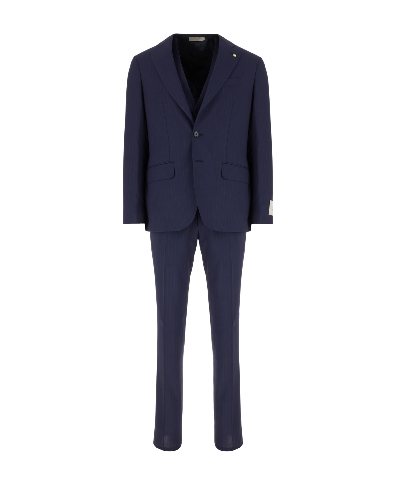 Embroidered Stretch Wool Blend Suit
