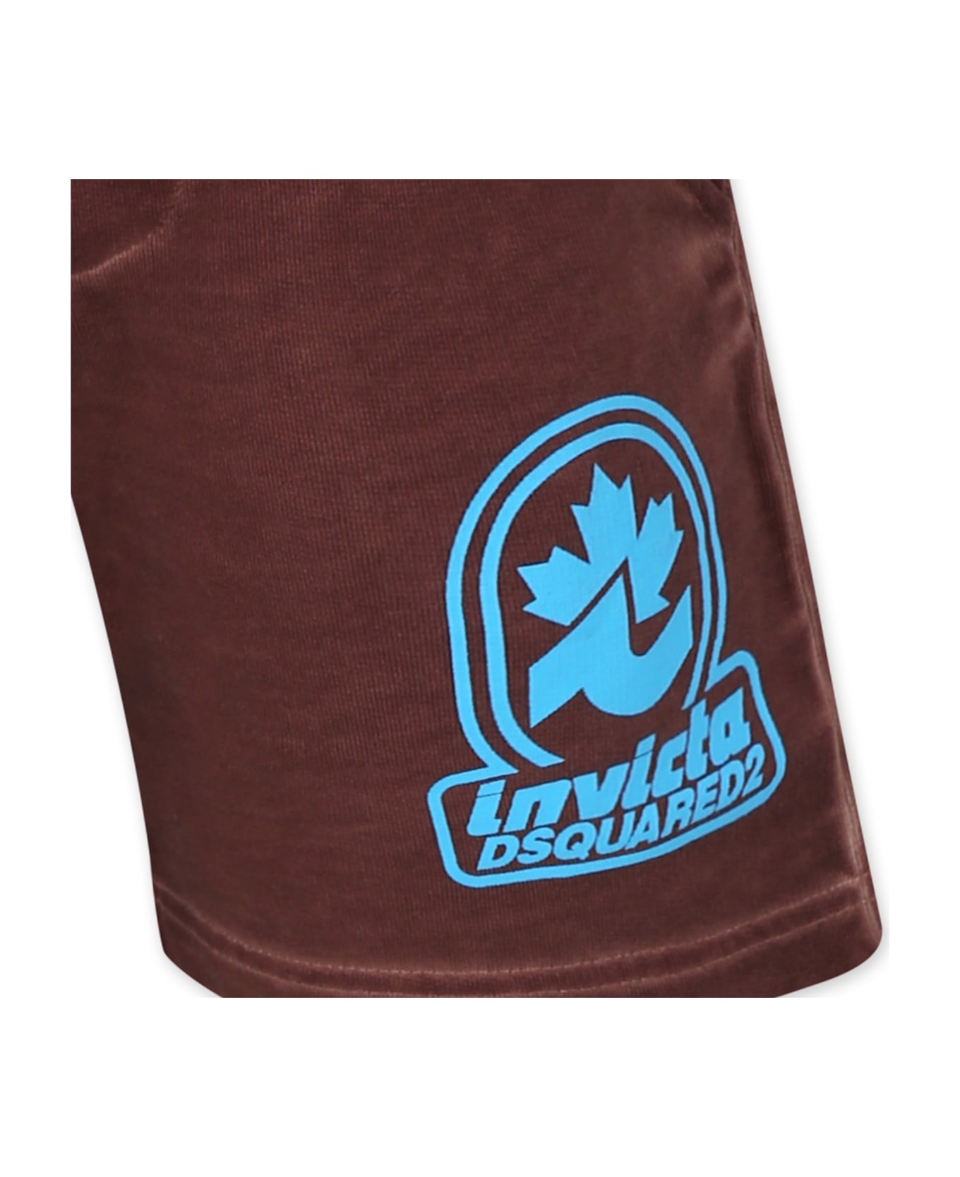Dsquared2 Brown Shorts For Kids With Logo - Brown