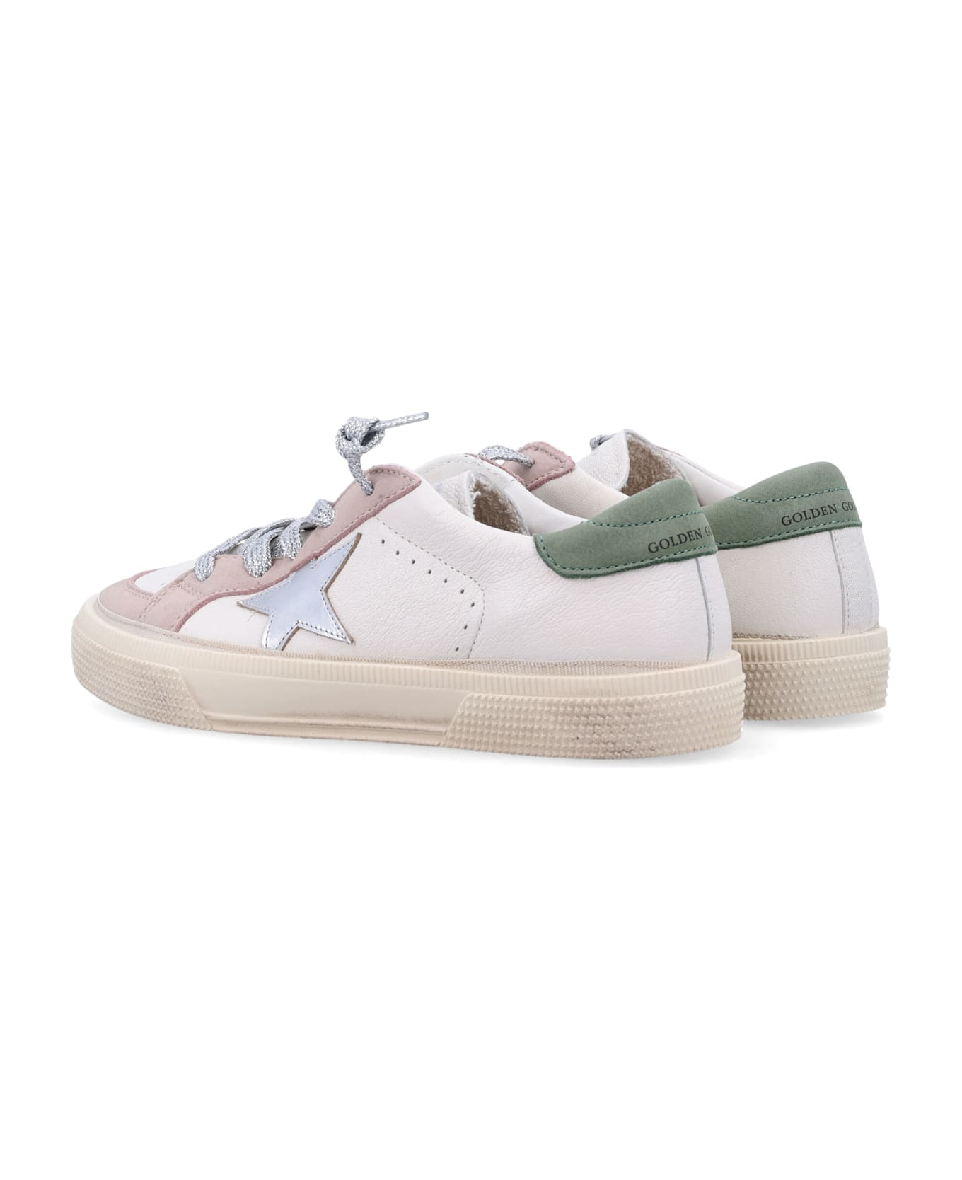 Golden Goose Kid - May Sneakers - WHITE/LIGHT PINK