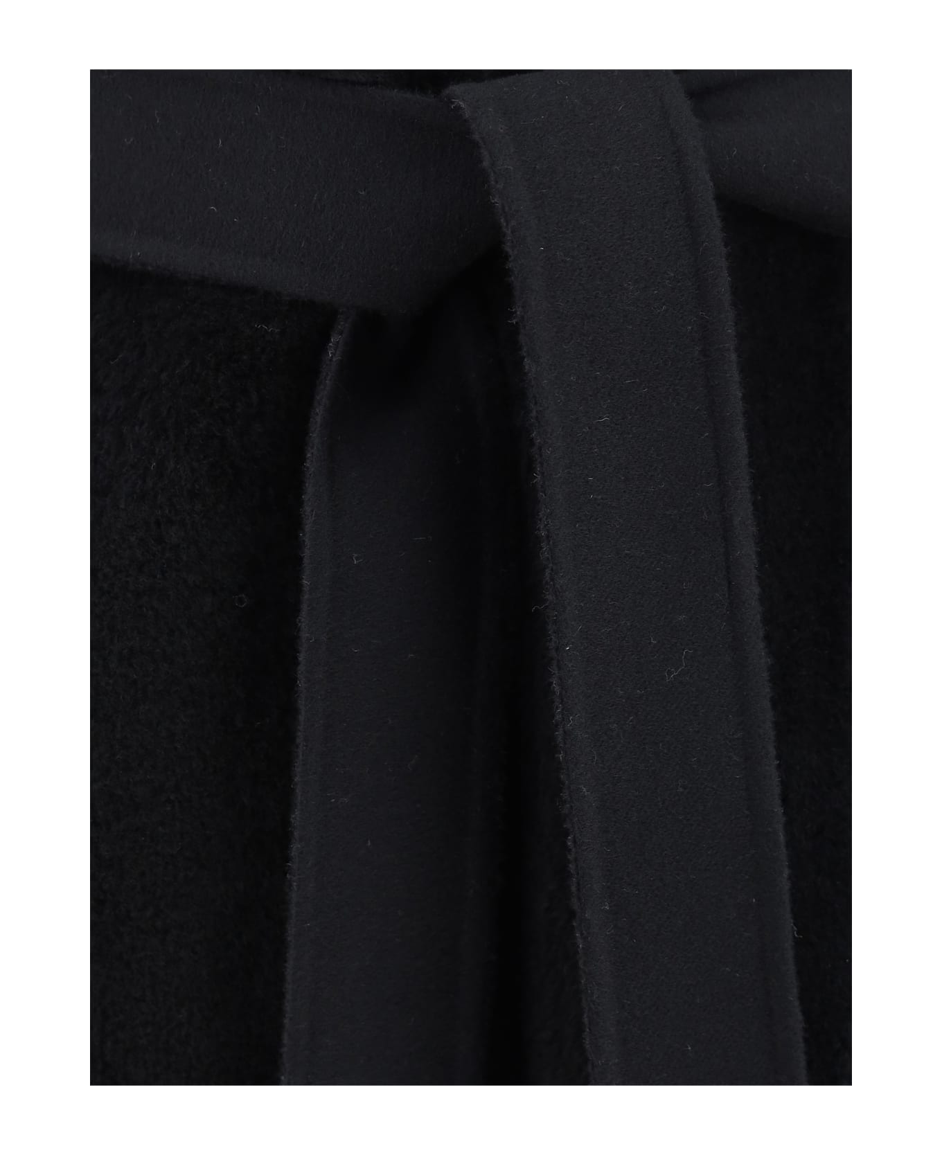 Fendi Black Wool Blend Coat - BLACK