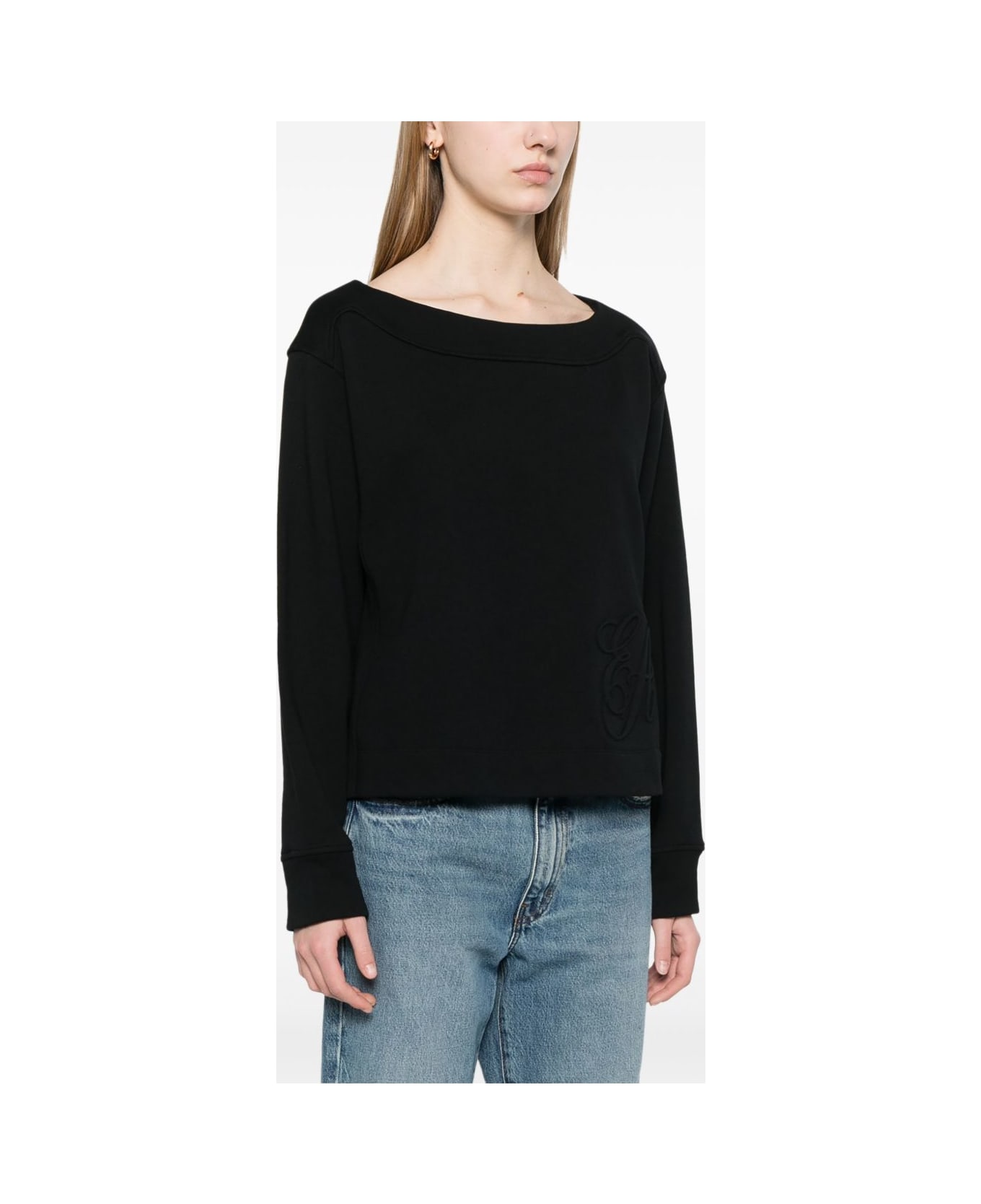 Emporio Armani Organic Cotton Sweatshirt - Black