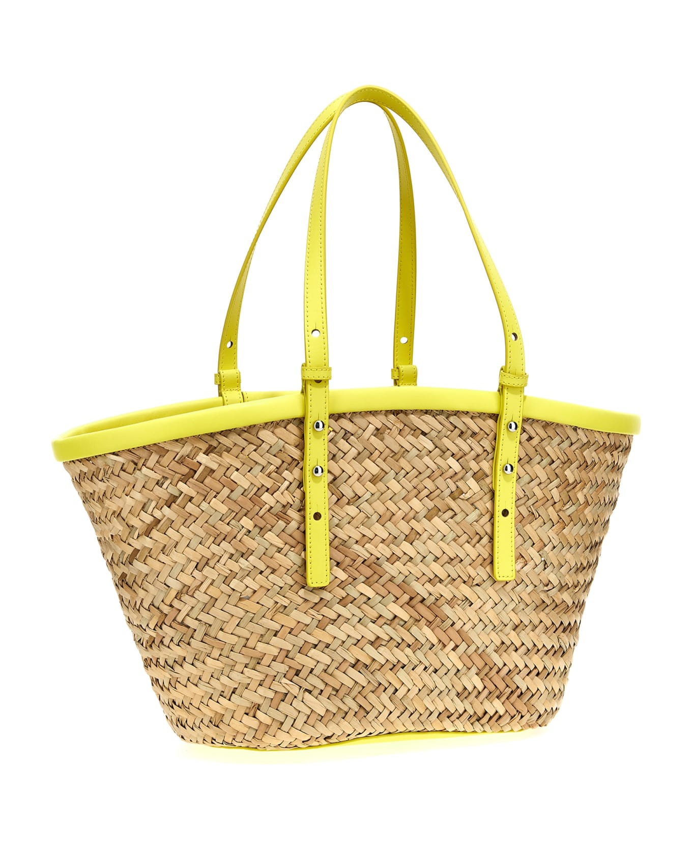 Pinko 'love Summer' Bucket Bag - Natural, yellow