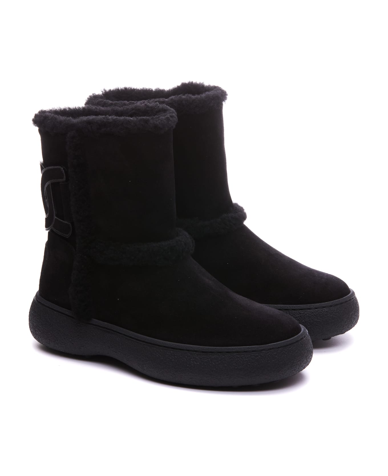 Tod's Logo Patch Boots - Black